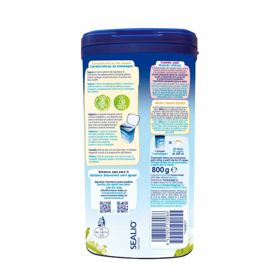 Miltina Humana Probalance 3 Preparado lácteo de crecimiento 800 g