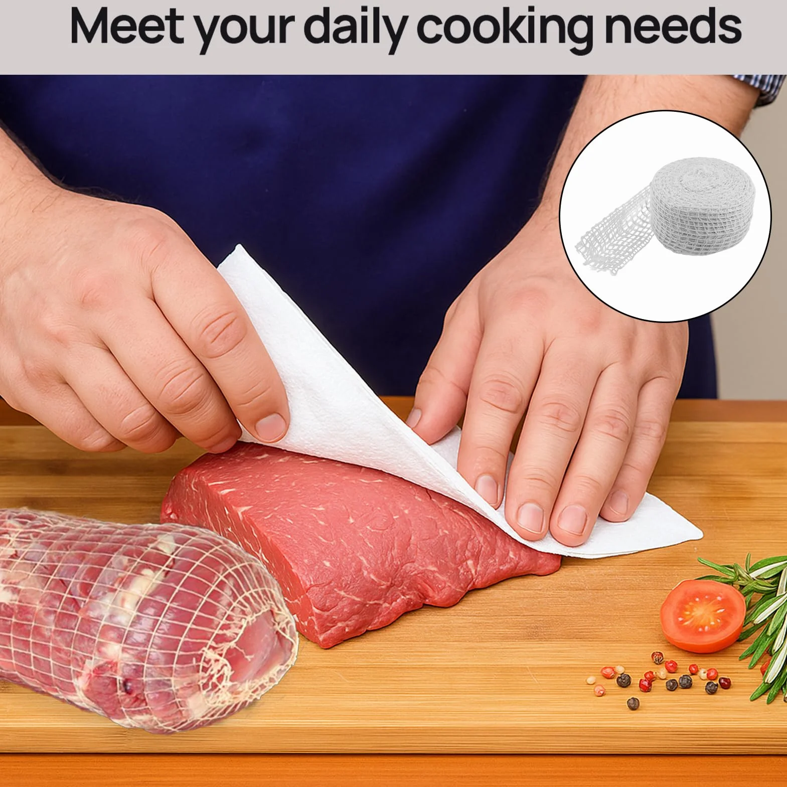 Bolsa de jamón de Secado para Colgar, Cuerda de Alimentos para Roti