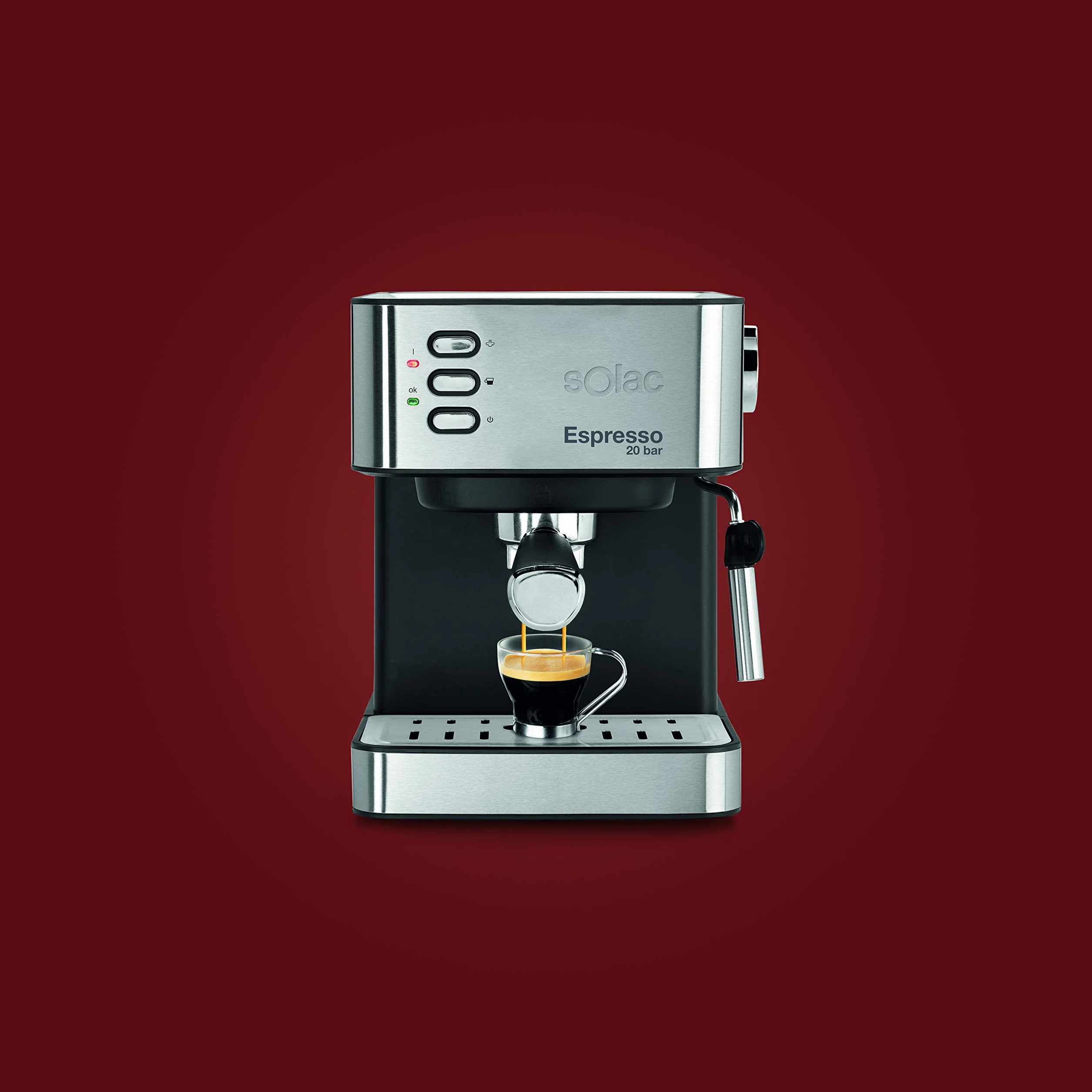 Cafetera Espresso SOLAC CE4481 Espresso 20 Bar Gris