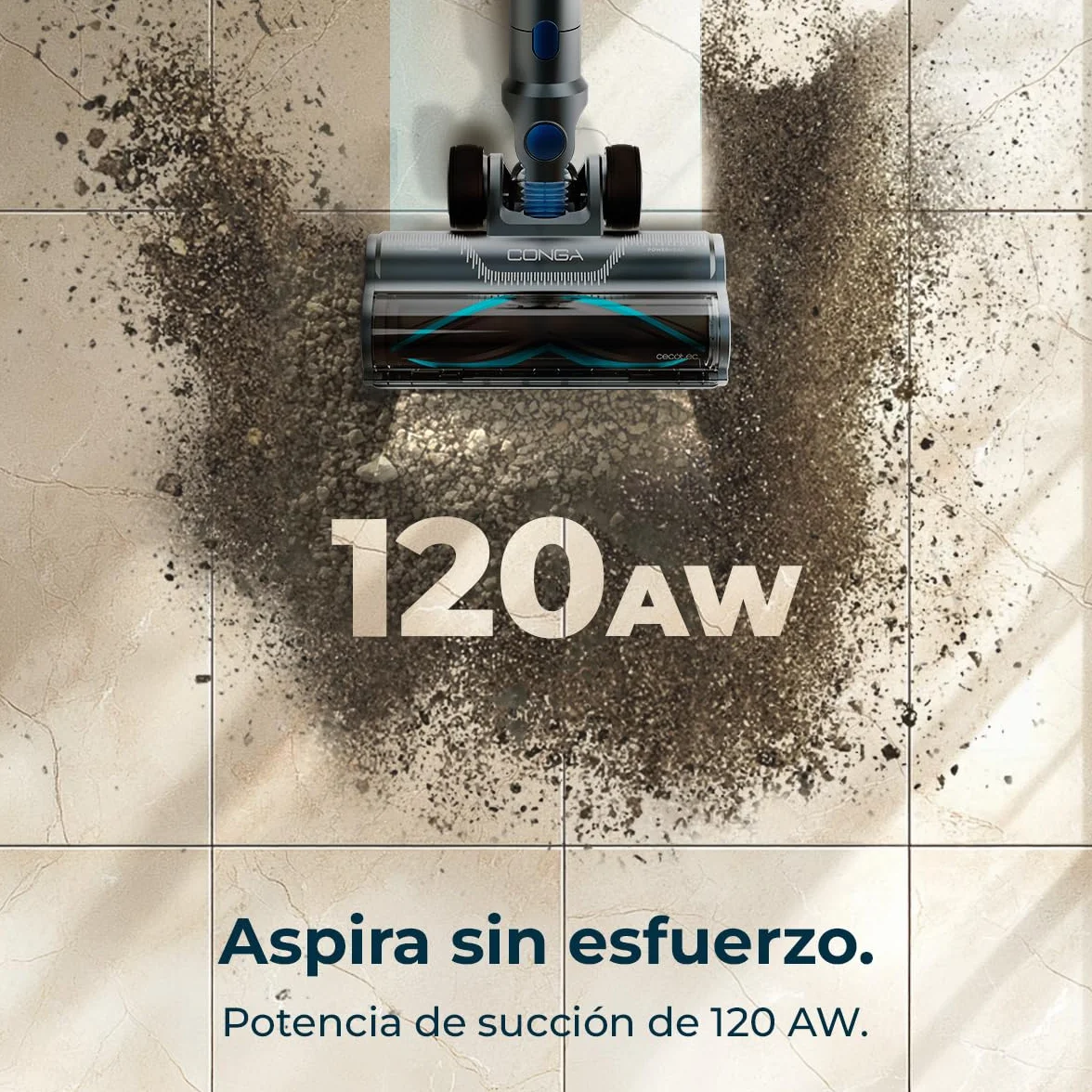 Cecotec Conga Rockstar RS50 X-Treme Aspiradora Escoba sin Cable 60kPa 400W 120AW 60mins Autonomía 130m2