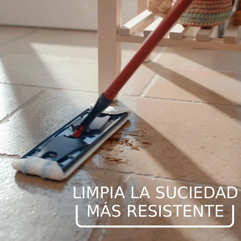 Vileda H2Pro Sistema de mopa Plana Agua Limpia y Sucia Separadas Escurrido con una Mano Microfibra
