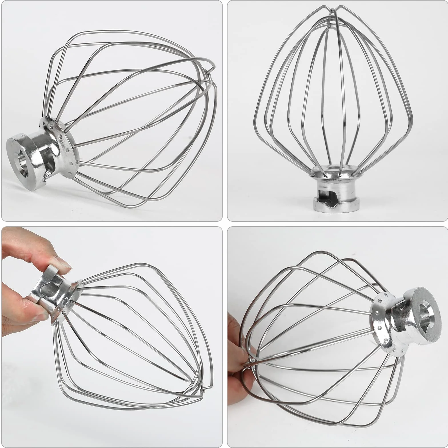 Batidor de espuma de acero inoxidable para Kitchen-Aid Artisan 5 Quart