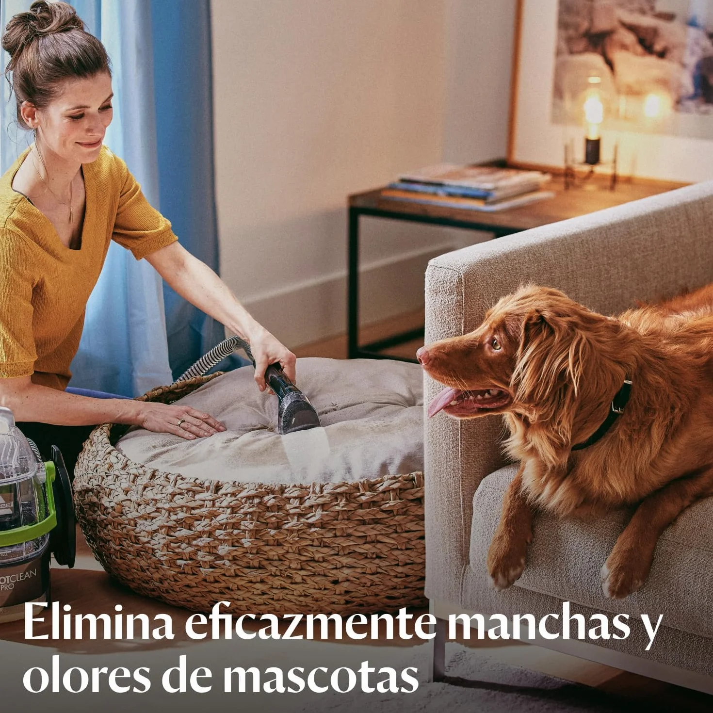 BISSELL SpotClean Pet Pro, Aspiradora de Agua Tapicería, Lava Aspiradora Ideal para Dueños de Mascotas, Limpiador de Liquidos para Alfombras, Tapicería, Sofá, Auto & Más, Motor Potente de 750W, 15585