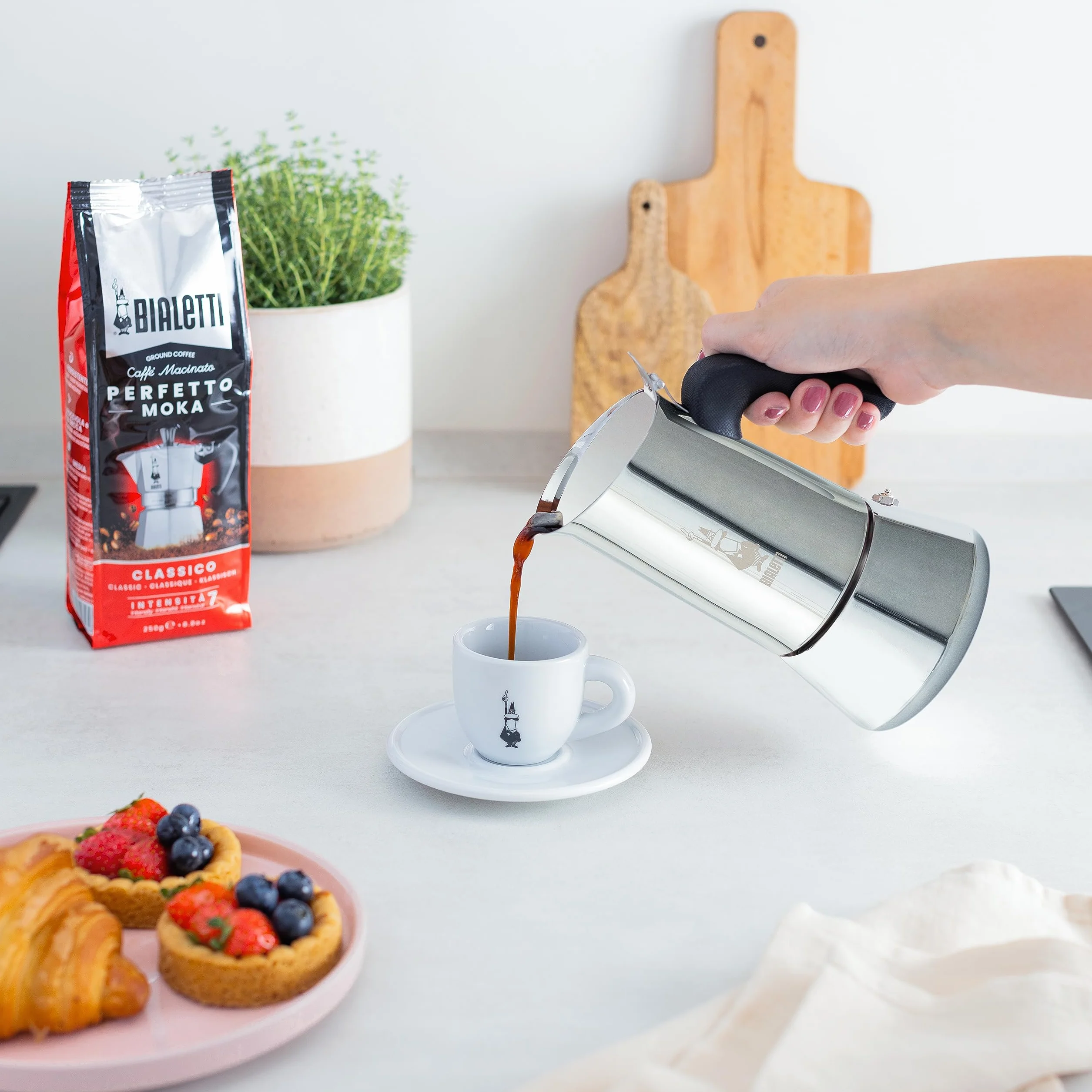 Bialetti Cafetera Venus 6 Tazas 235ml Acero Inoxidable Apta Inducción