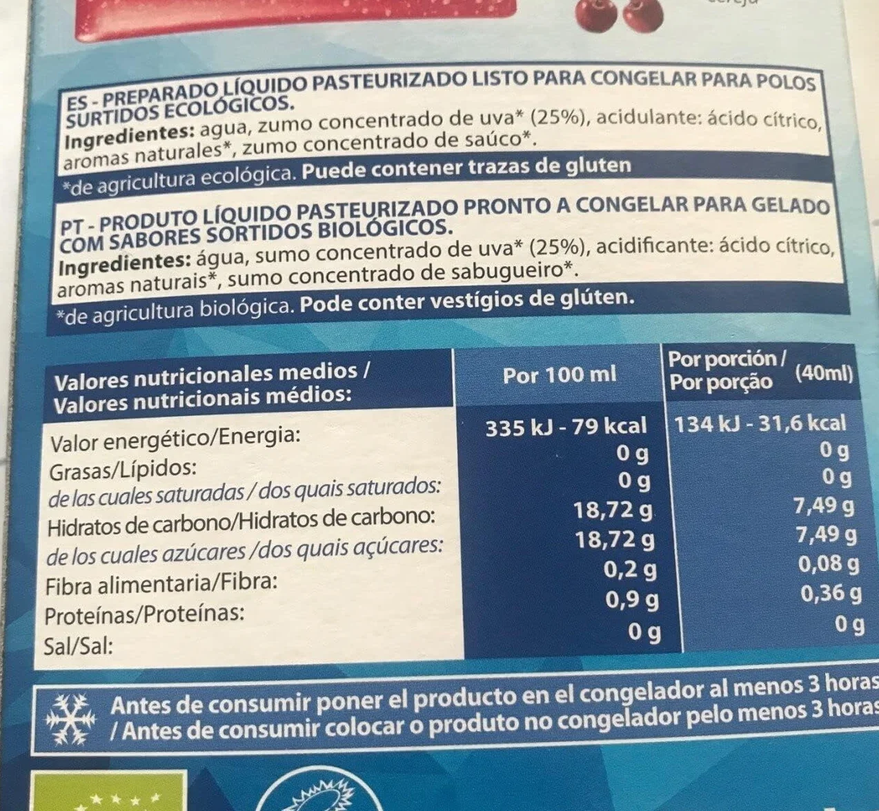 Pack 4x Polos Bio Ice La Finestra Sul Cielo 400 ml | 40 Polos Helados Ecológicos
