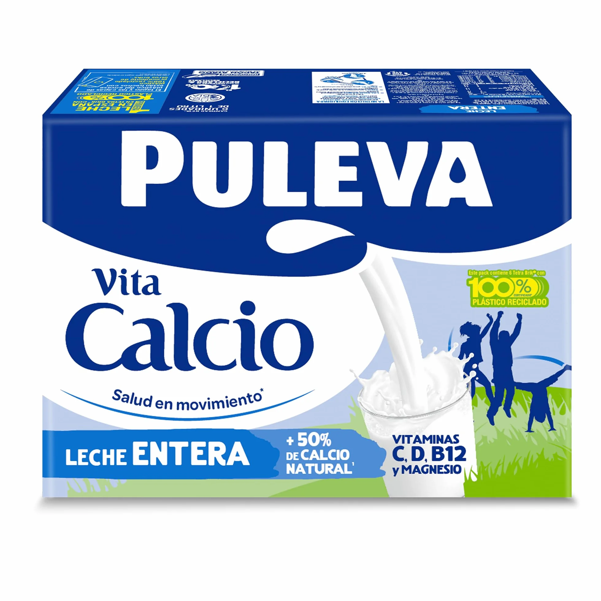 Puleva Calcio Leche Entera Pack 6 x 1Lt