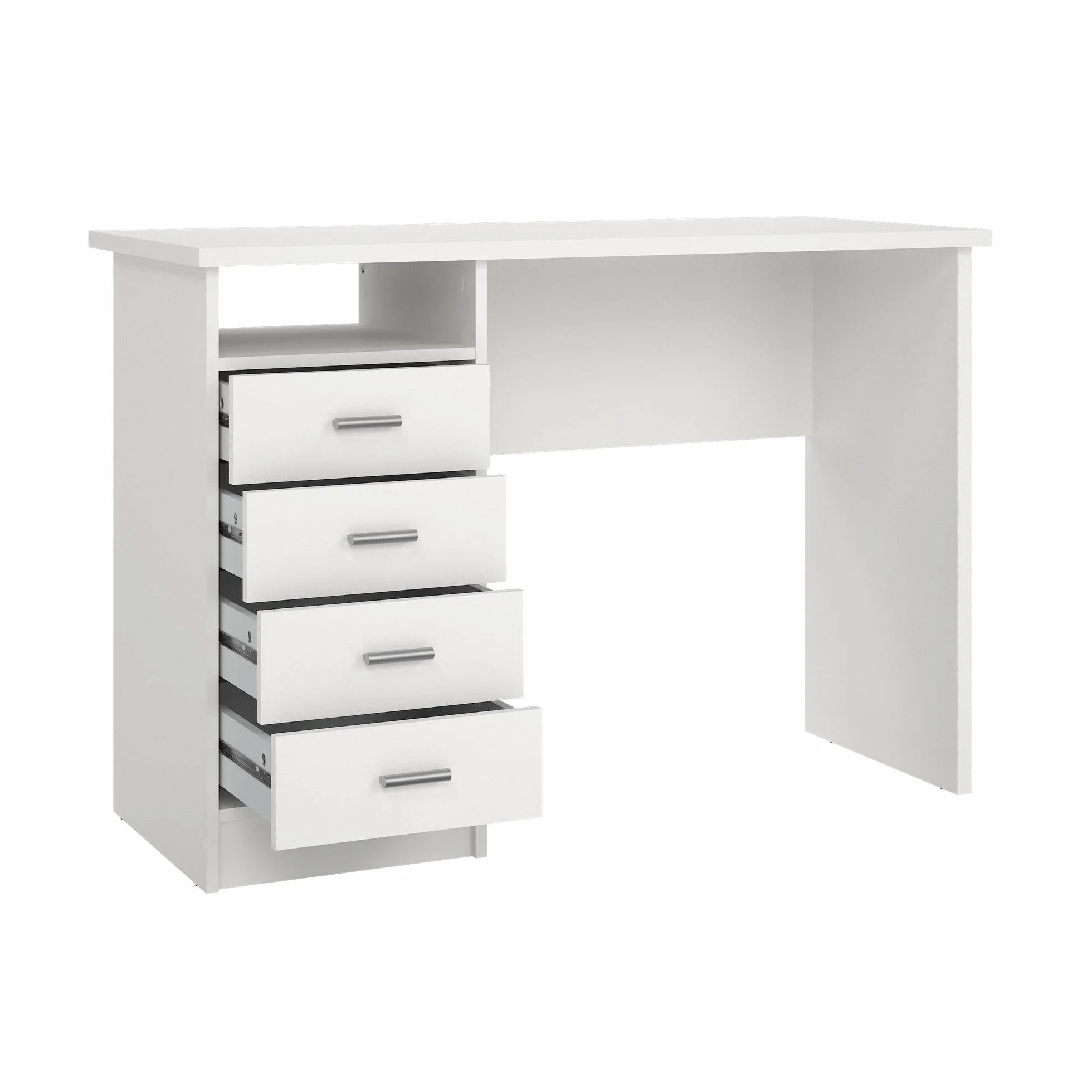 Escritorio Segre White Mesa de Estudio con 4 Cajones en Color Blanco 111 x 49 x76 cm