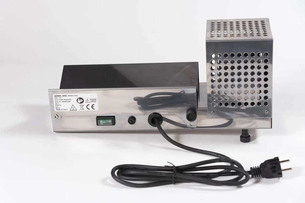 Termocapsuladora de acero inoxidable para aplicación de cápsulas termorretráctiles en botellas de cristal para vino y aceite