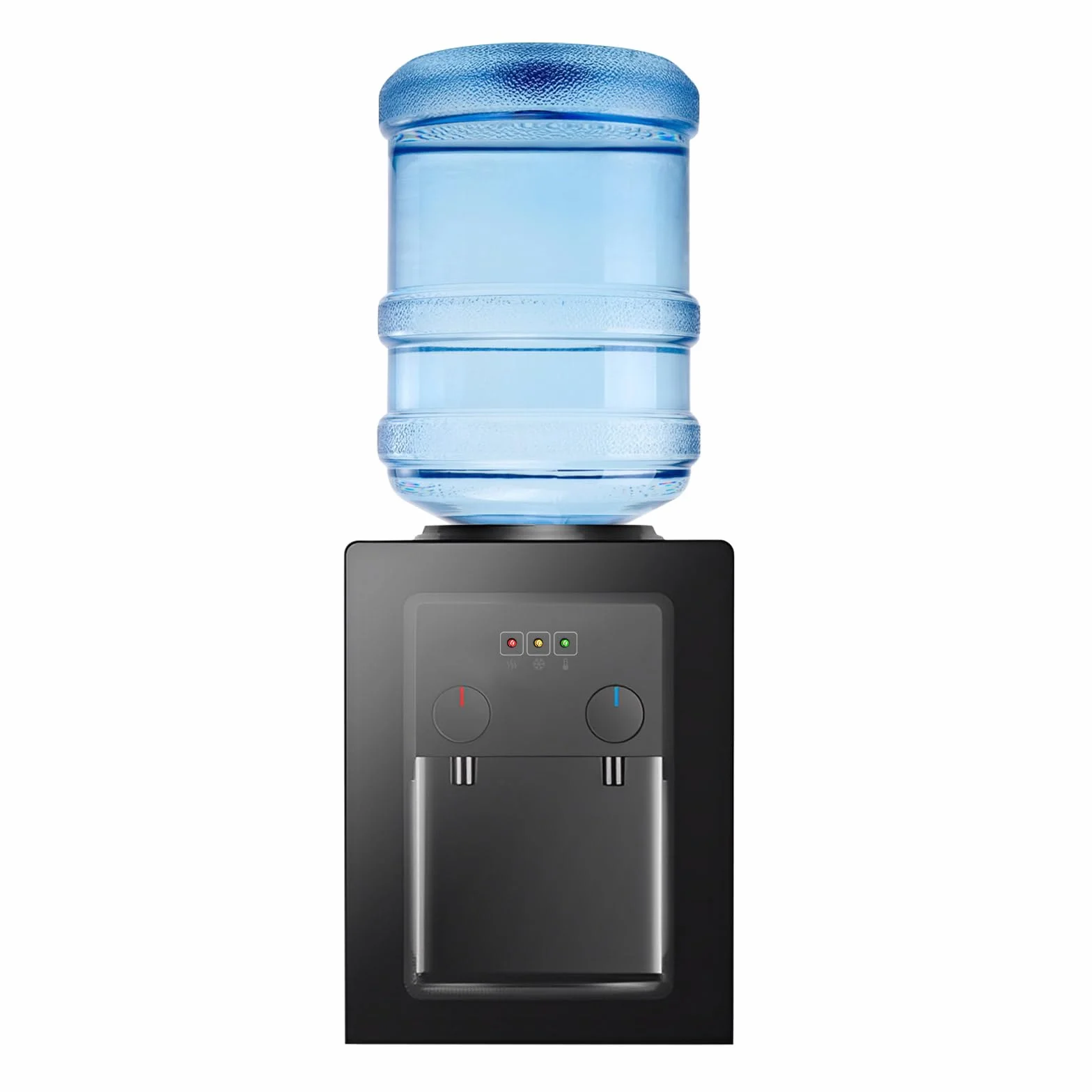 Dispensador de agua eléctrico, fuente de agua fría y caliente de 550W, negro