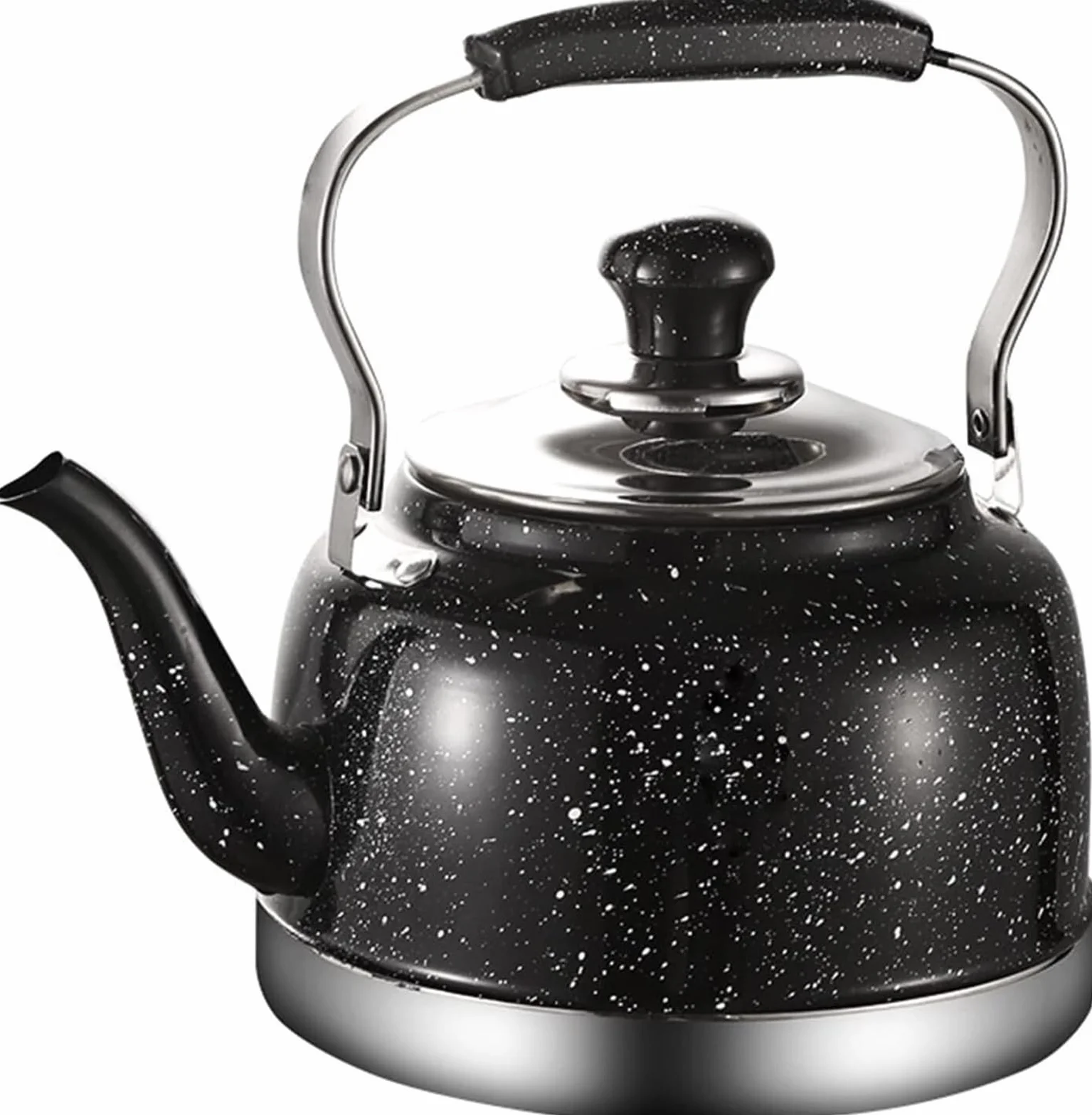 Hervidor de agua de acero inoxidable apto para uso alimentario, hervidor de gas para cocina, tetera con silbato, apto para todas las fuentes de calor(1.5L)