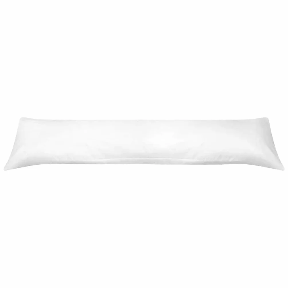Almohada para dormir de lado, 40 x 145 cm, color blanco, microfibra con relleno de algodón PP, funda extraíble, suave y de apoyo para dormir de lado, embarazadas, dormir boca abajo, comodidad
