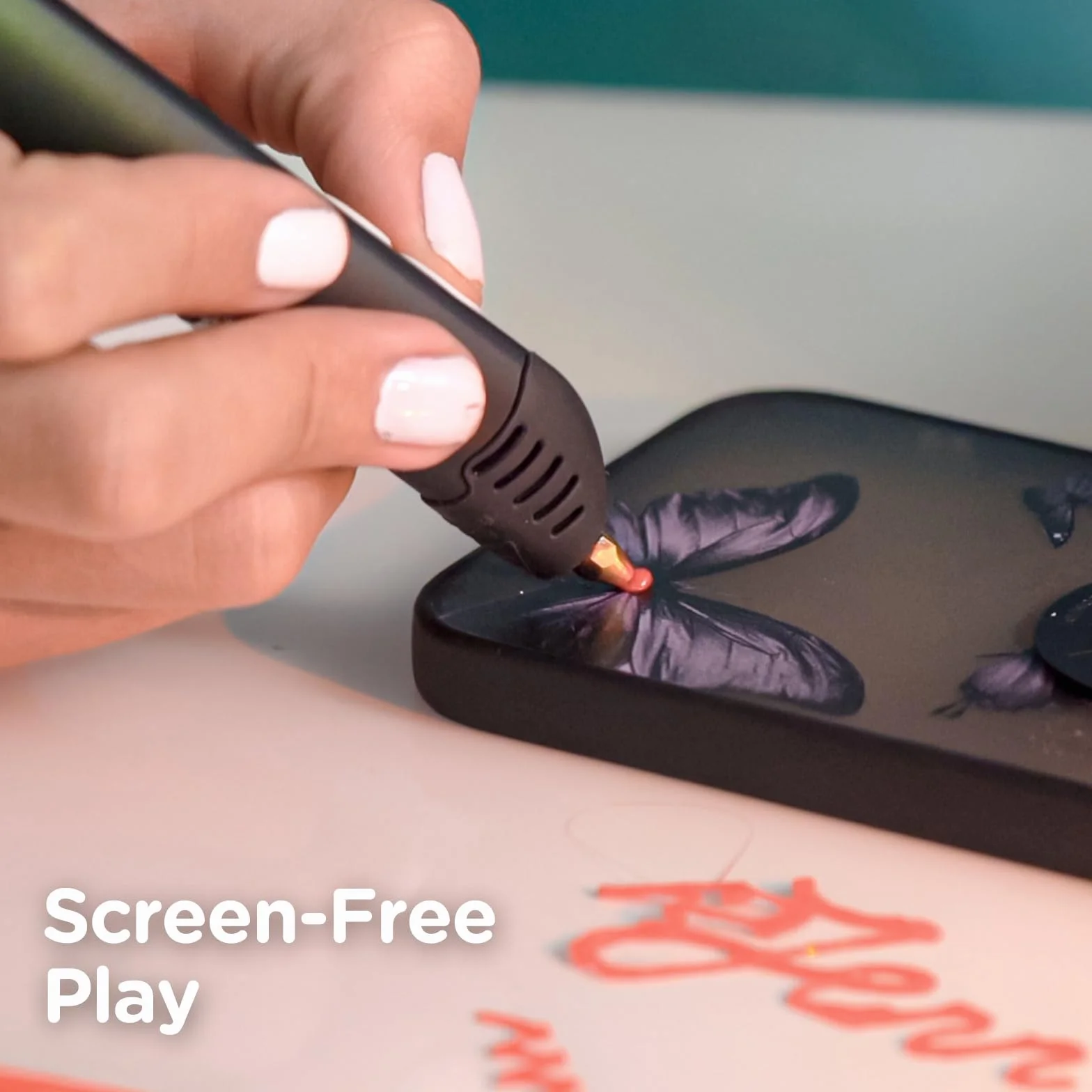 3Doodler Flow - Bolígrafo de impresión 3D para Adolescentes, Adultos y Creadores, Color Negro, con filamentos de Recambio gratuitos + Libro de Plantillas + guía de Inicio (Idioma español no