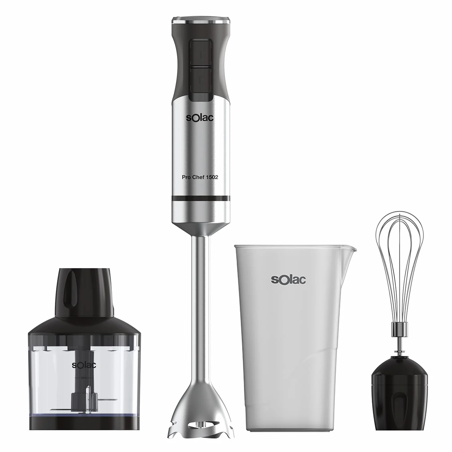 Solac - Batidora de mano 1500W PRO 3 accesorios
