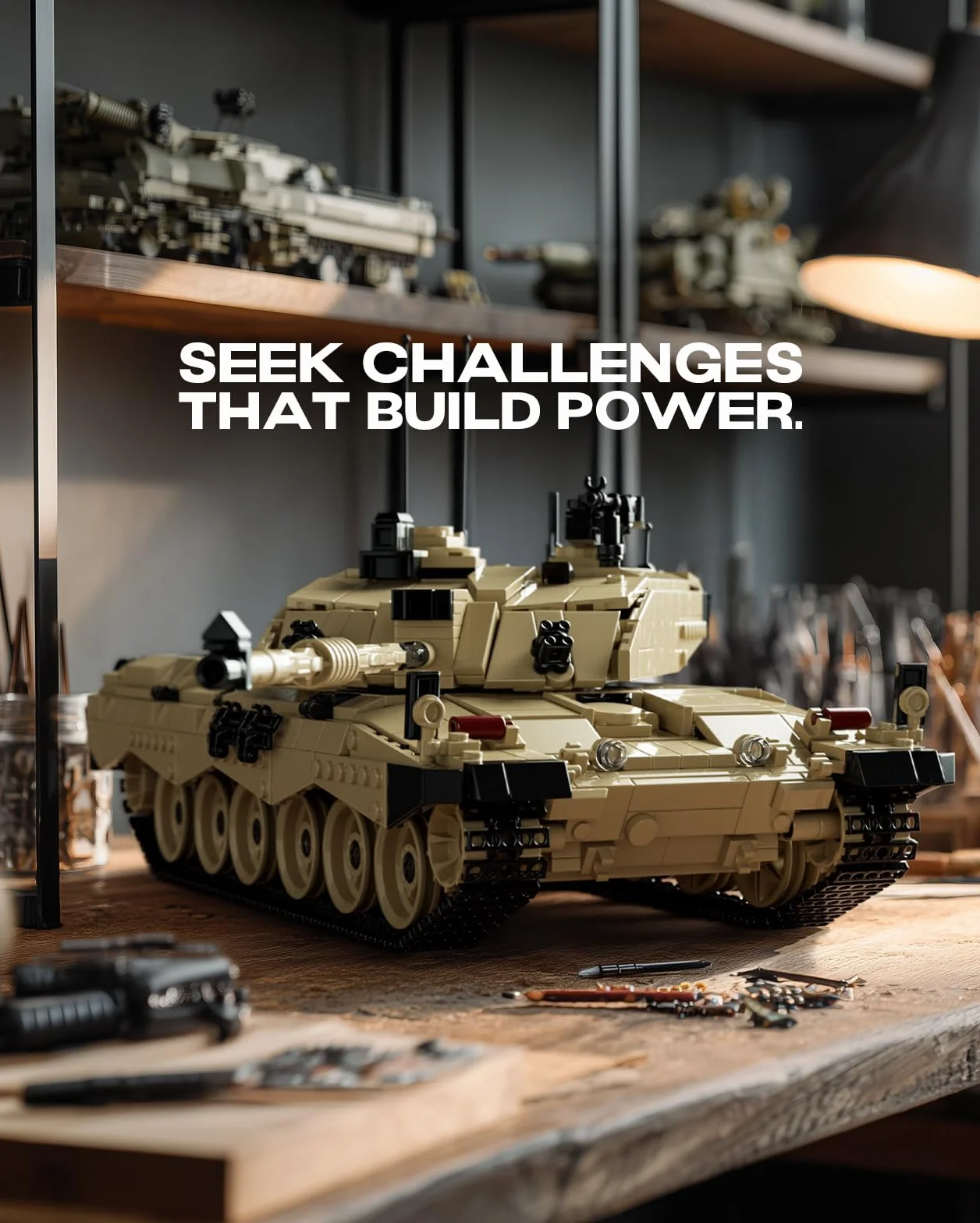 Nifeliz Challenger 2 Tanque de Combate Principal Kit de Construcción, Modelo de Tanque Militares para Adultos, Regalo para Amantes Militares (1761 Piezas, NF10344)