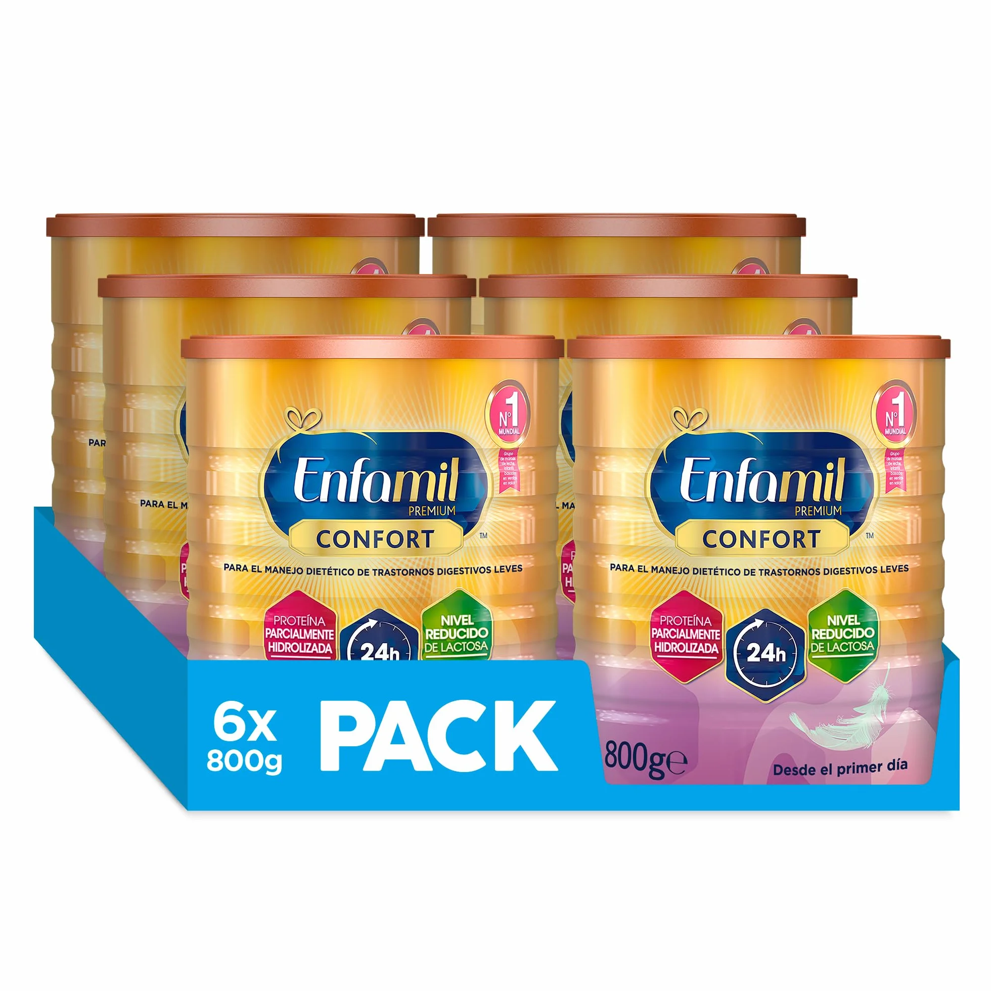 Enfamil Premium Confort Pack Fórmula para Bebés con Trastornos Digestivos 6 latas 800 g