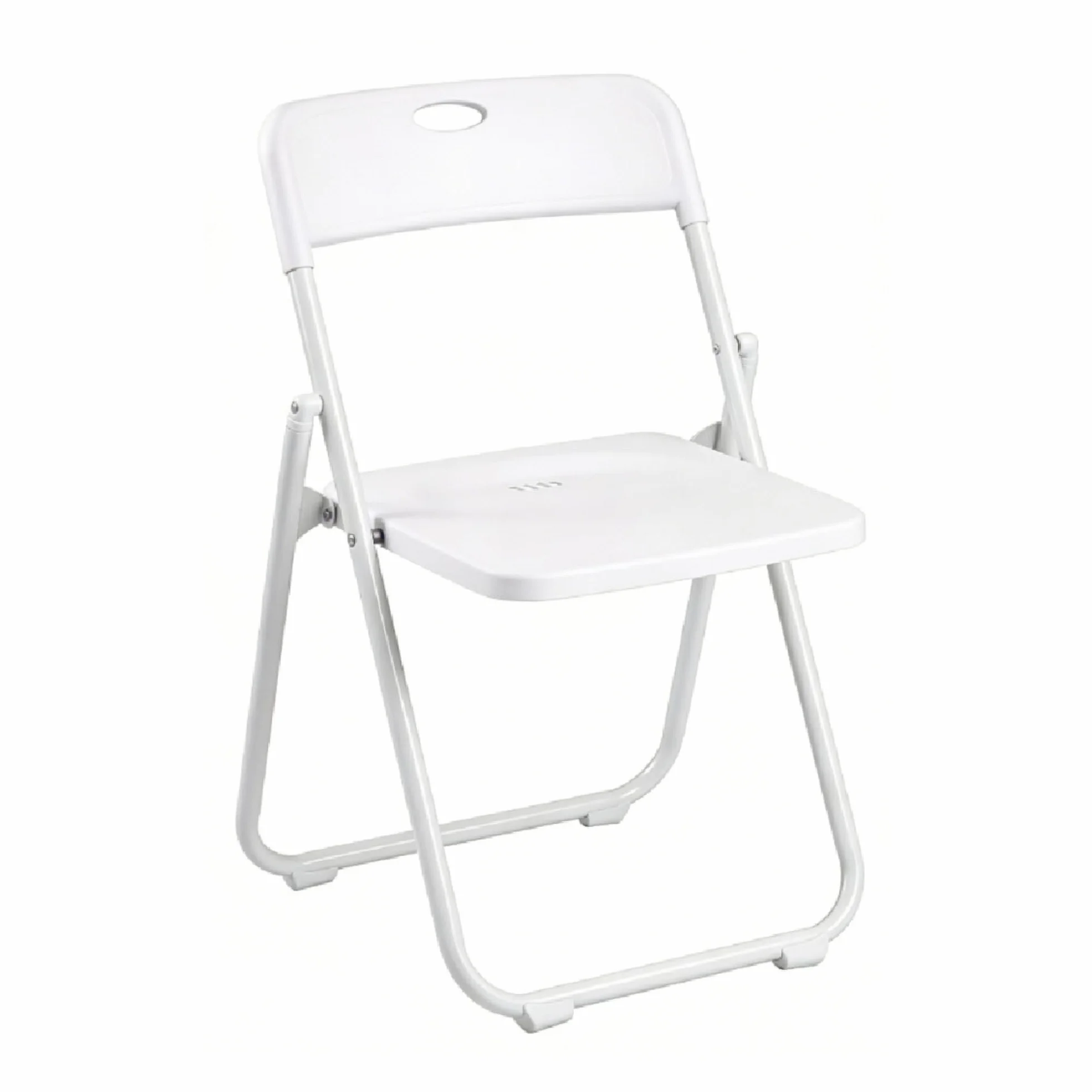 Pack Mesa Plegable 180 cm + 6 Sillas Blancas Plegables - Conjunto Mobiliario Multiusos - Estructura Hierro Reforzado - Ideal Formación, Catering y Oficinas - Pack para Eventos Profesional