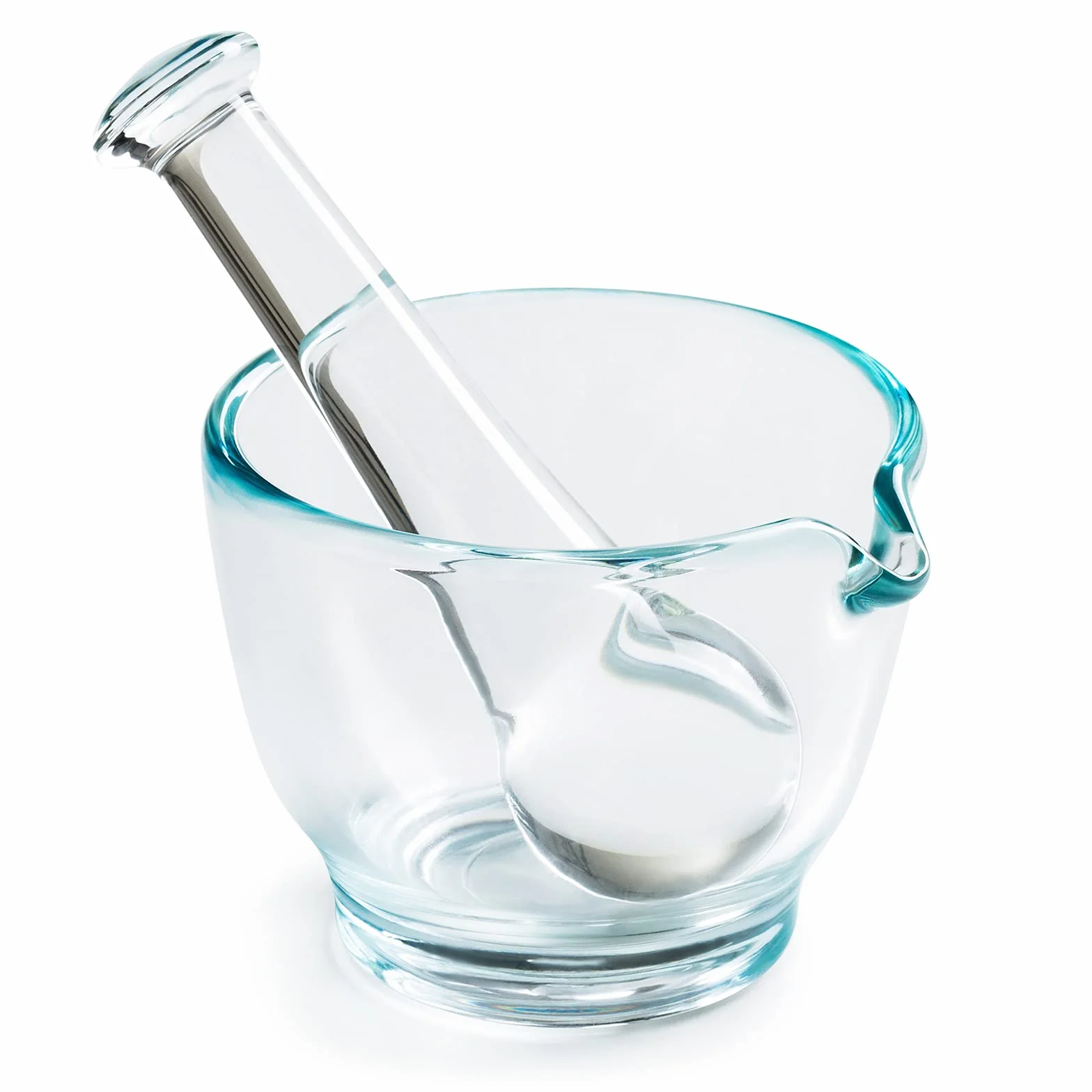 Ultrassist Mortero de vidrio y mortero tazón, amoladora de medicamentos y mezclador para laboratorio de farmacia o ciencia (4 oz)