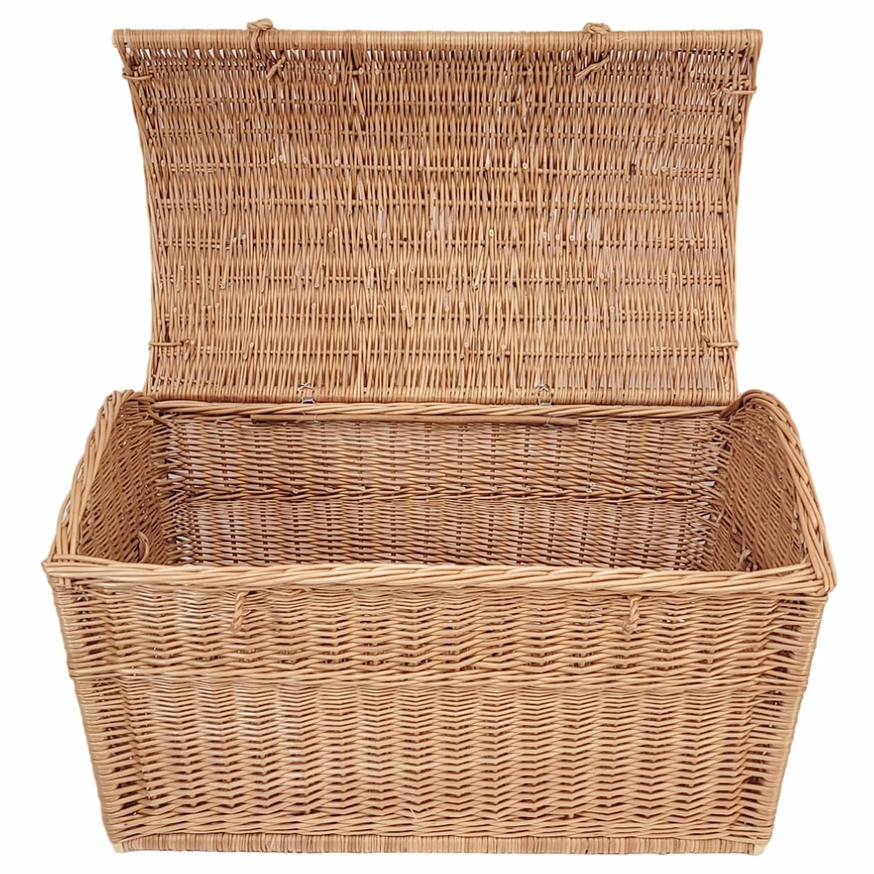 Baúl de mimbre XL pirata para juguetes, libros, lino, cesta hecha a mano y natural, 80 cm