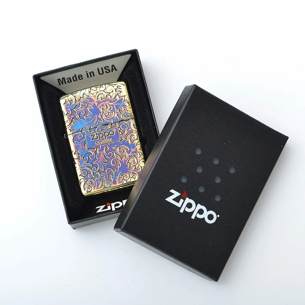 Zippo 2GI-Z5KARA Logotipo clásico arabesco chapado en oro oxidado en 5 lados grabado Japan Limited