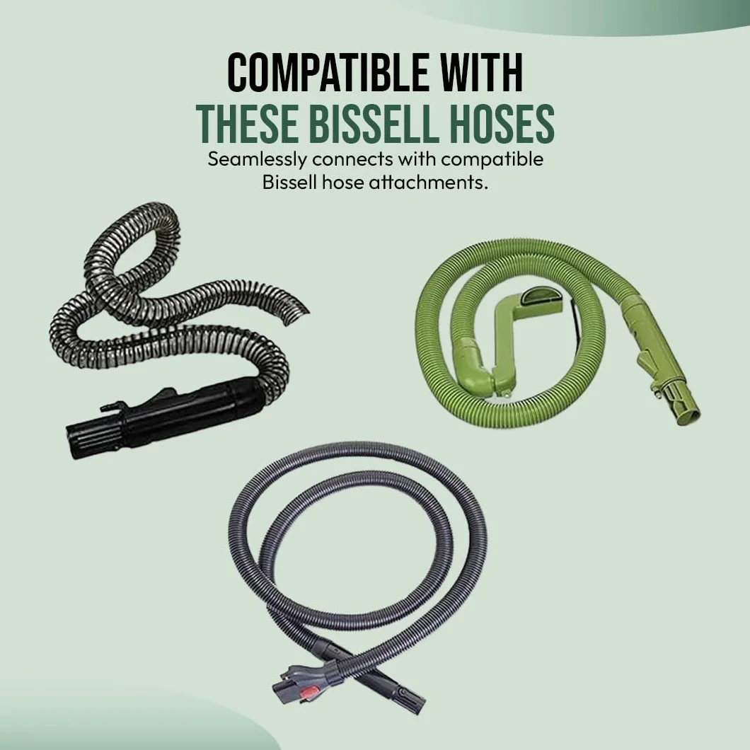 Herramienta autolimpiante de repuesto para tuberías de limpieza de alfombras Bissell OEM # 1613828 - Herramienta de autolimpieza para manguera Bissell plateada