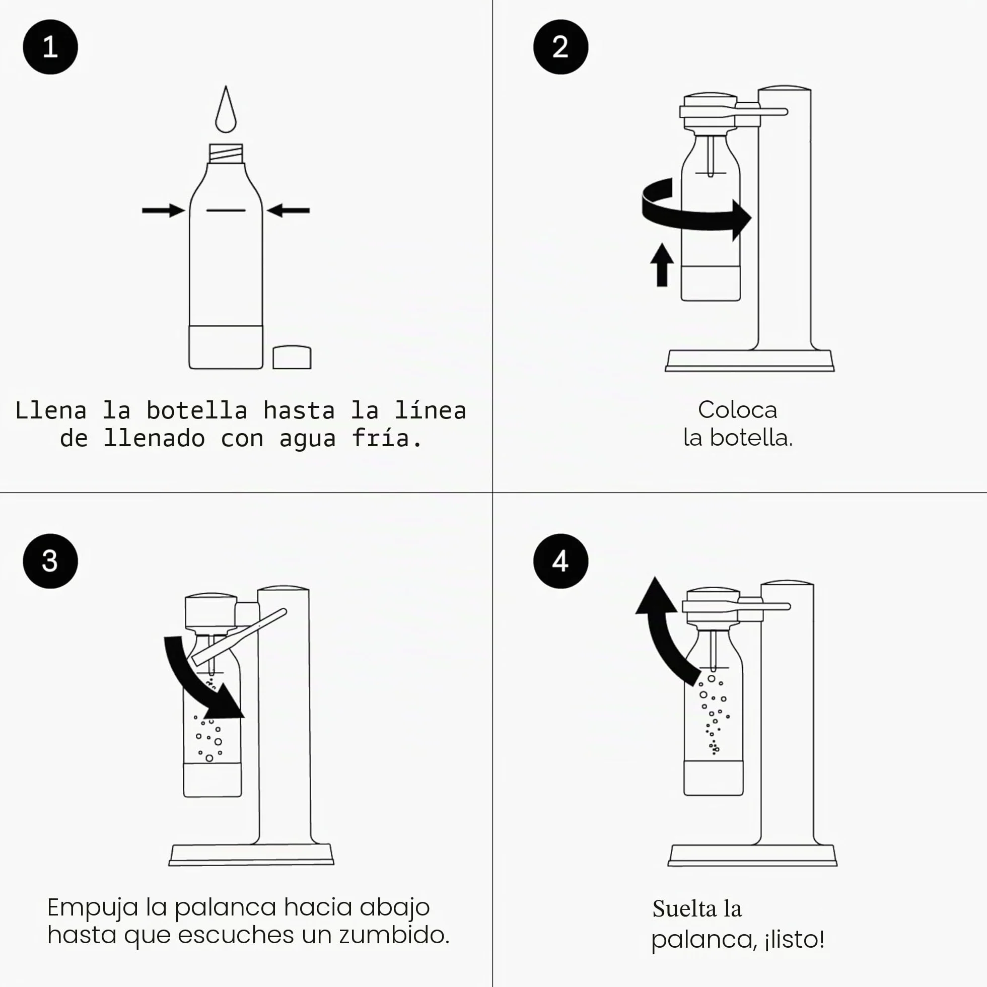 Aarke Carbonator 3, Máquina para hacer Agua con Gas en Acero Inoxidable con Botella 800ml