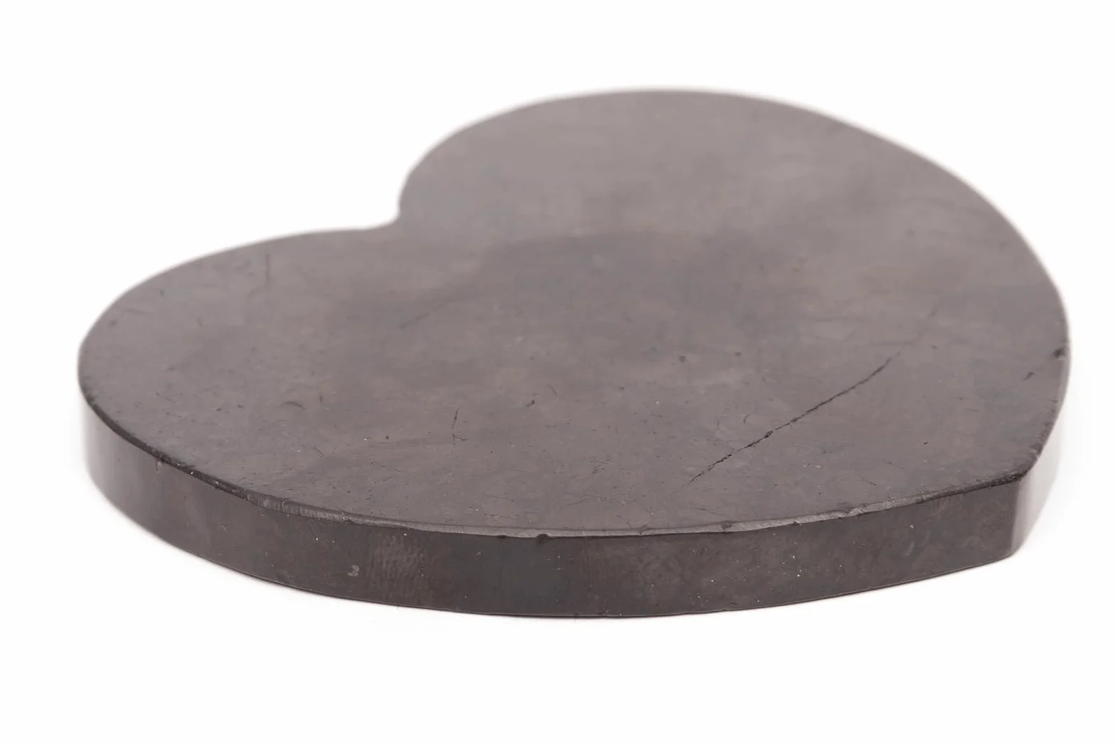 Igox Shungite Pulido Placa Corazón Azulejo 100 mm Piedras Shungite Curación, DD22