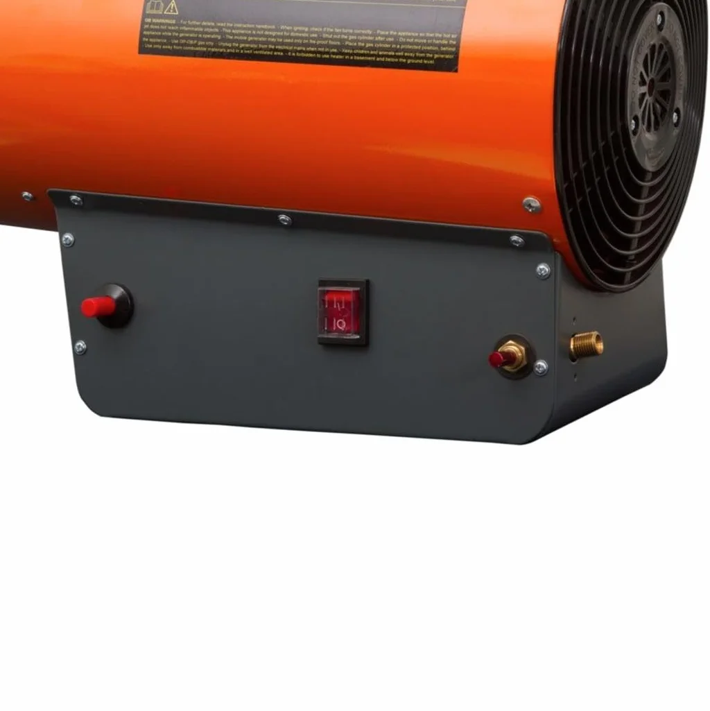 Qlima GFA1010 - Calentador de estufa de gas de aire forzado, termoventilador industrial de alta potencia, de butano o propano, encendido rápido, generador de calor instantáneo con ventilador 10 kW