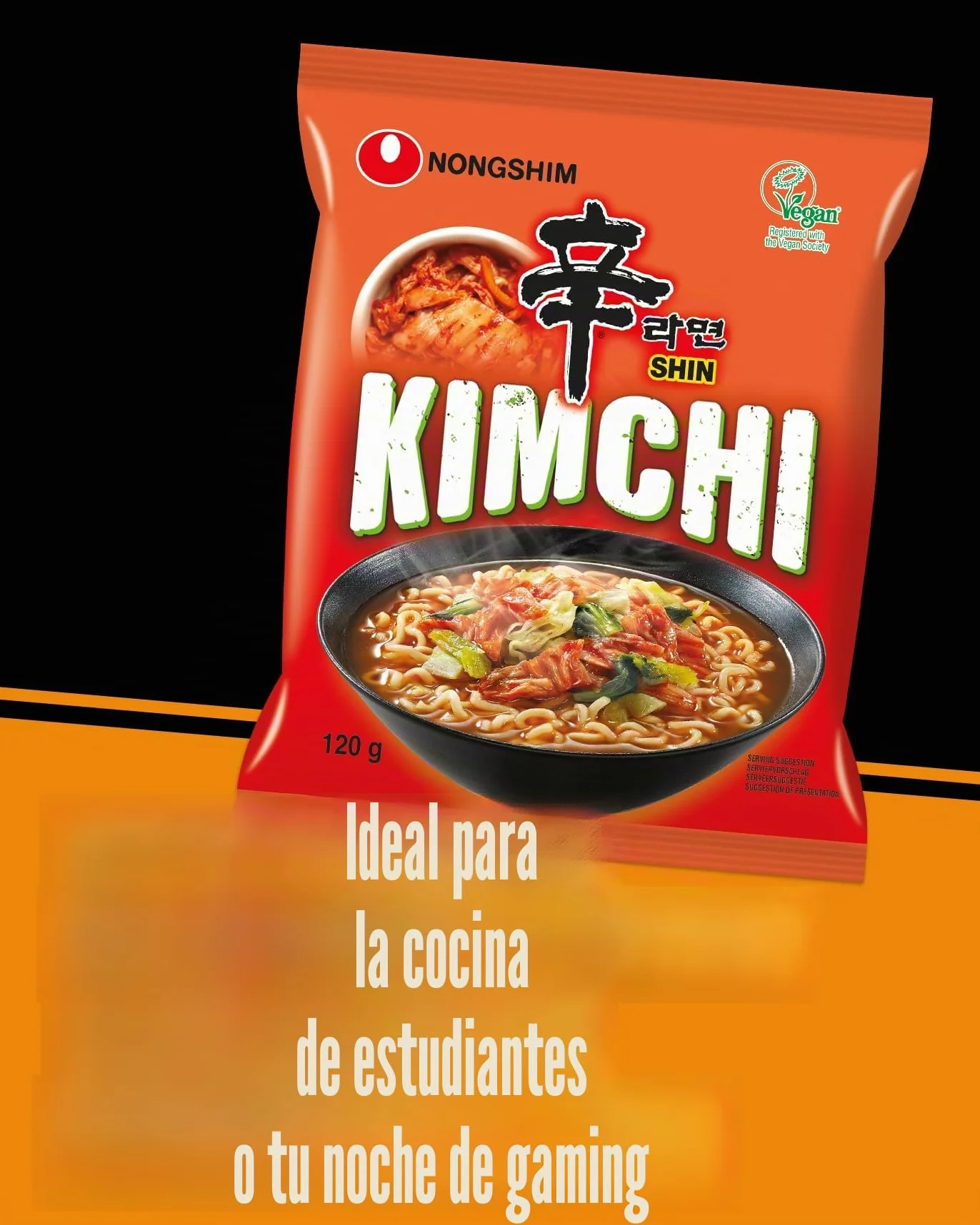 NONGSHIM Sopa De Fideos Instantánea Kimchi, Paquete De 20 (20 X 120 GR)