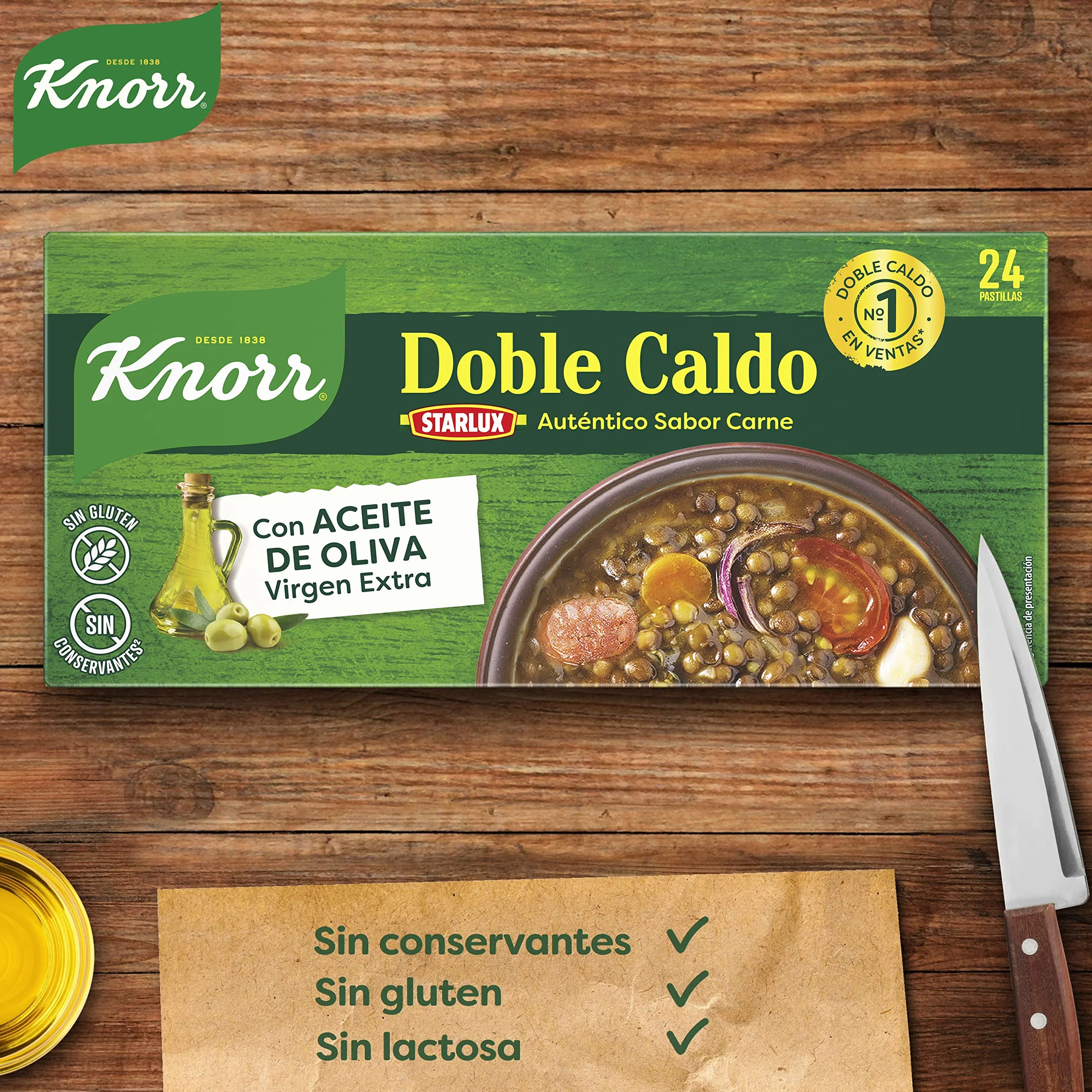 Knorr Doble Caldo en Pastilla Carne, 240g