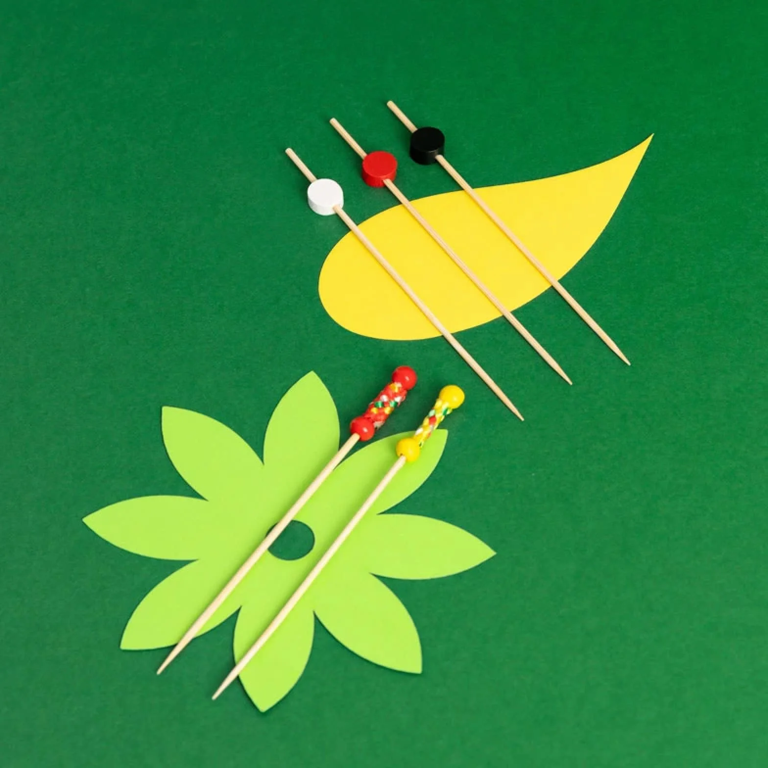Pinchos Bambú Decorados 12 cm - Palillos para Aperitivos Catering - Horeca Collection Maxi Products