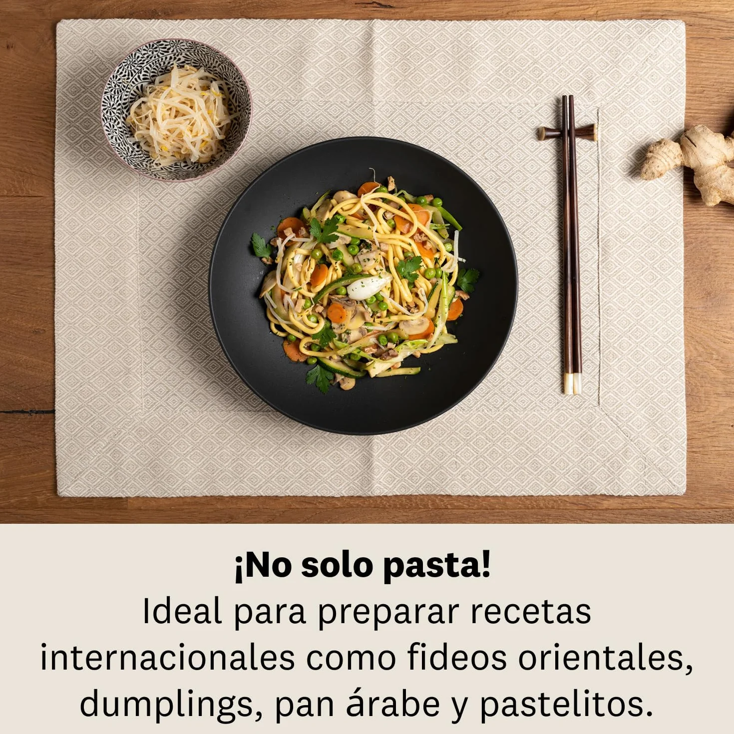 PastaSet, Máquina para pasta manual con accesorios incluidos para Raviolis y Espaguetis