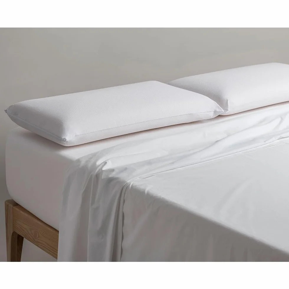 Velfont Almohada Viscofresh Termorreguladora - 90 cm, Firmeza Media-Baja, 100% Algodón, Viscoelástica, Boca Arriba