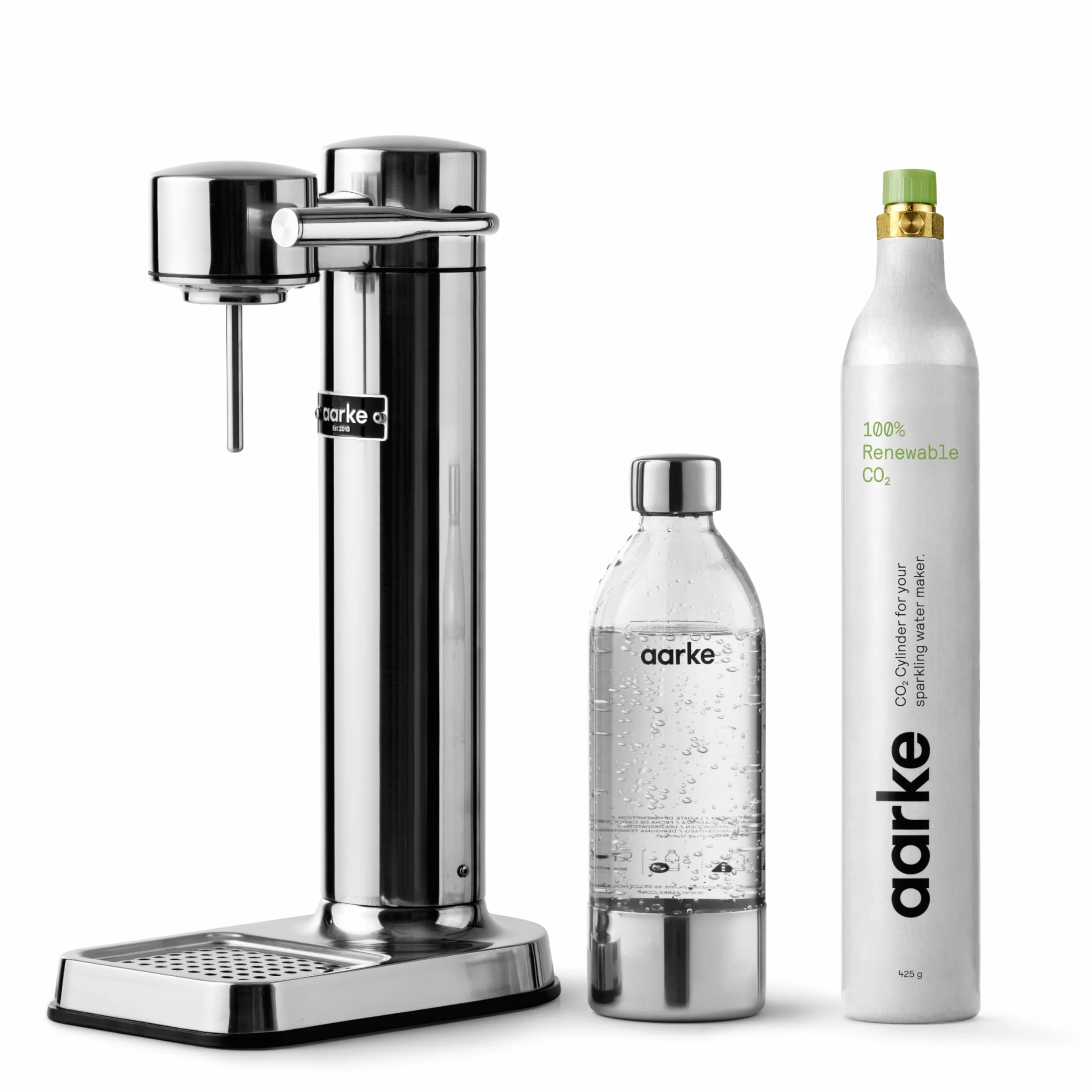 Aarke Carbonator 3 Máquina de agua con gas acero inoxidable 60 litros CO2 renovable