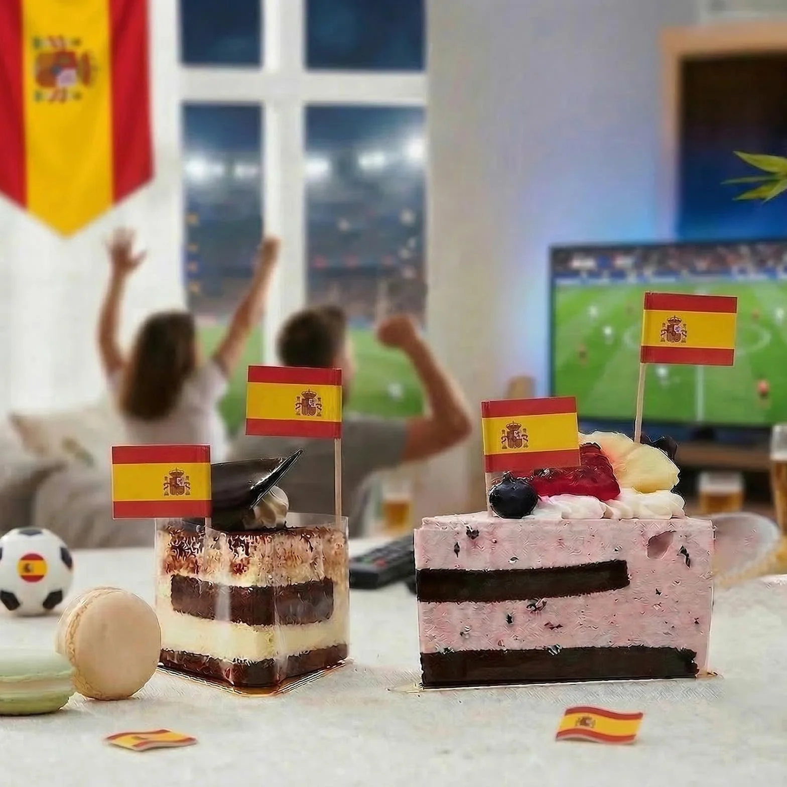 Banderas de Palillos España 2026-100Pcs - Banderitas Españolas para Tapas, Canapés y Fiestas