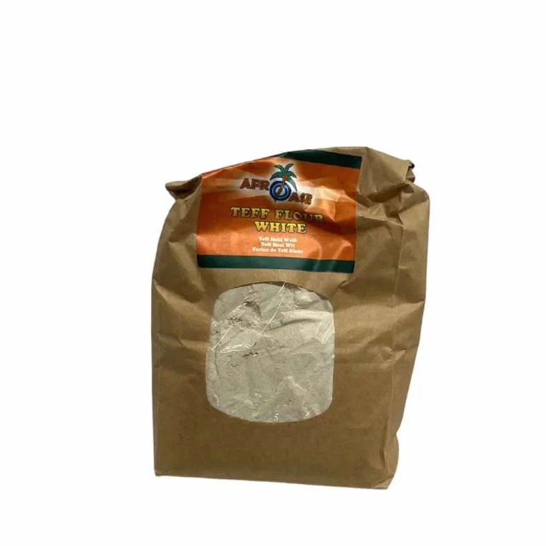 Harina de Teff Blanca 1 kg Sin Gluten Integral Fina para Pan, Repostería