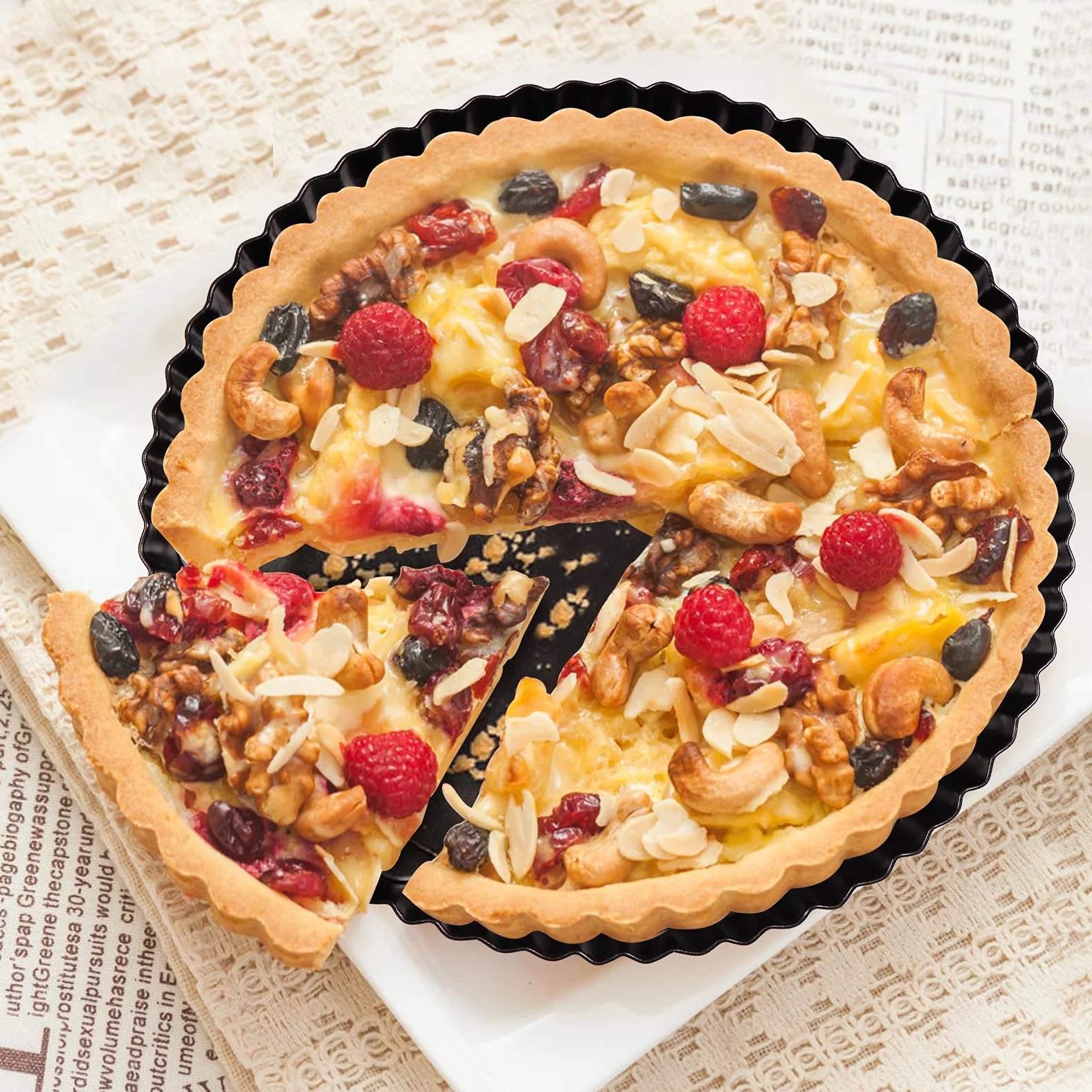 Molde para Quiche y Tarta con Base Extraíble Antiadherente 22cm - Redondo