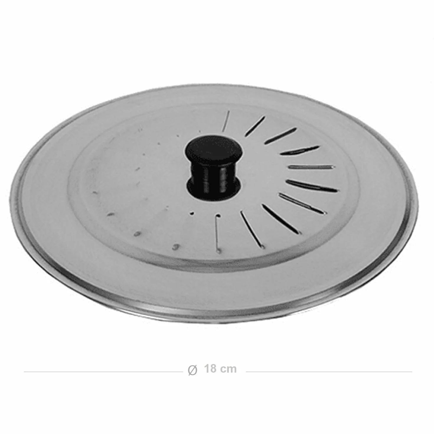 CABLEPELADO Tapa Multiusos 18 cm Acero Inoxidable Anti Salpicaduras para Sartenes y Ollas