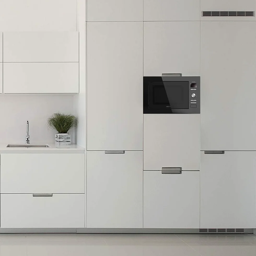Cecotec Microondas encastrable Digital GrandHeat 2590 Built-In Black. 900 W, Integrable, 25 Litros, Táctil, Grill 1000 W, 8 Funciones preconfiguradas, Temporizador