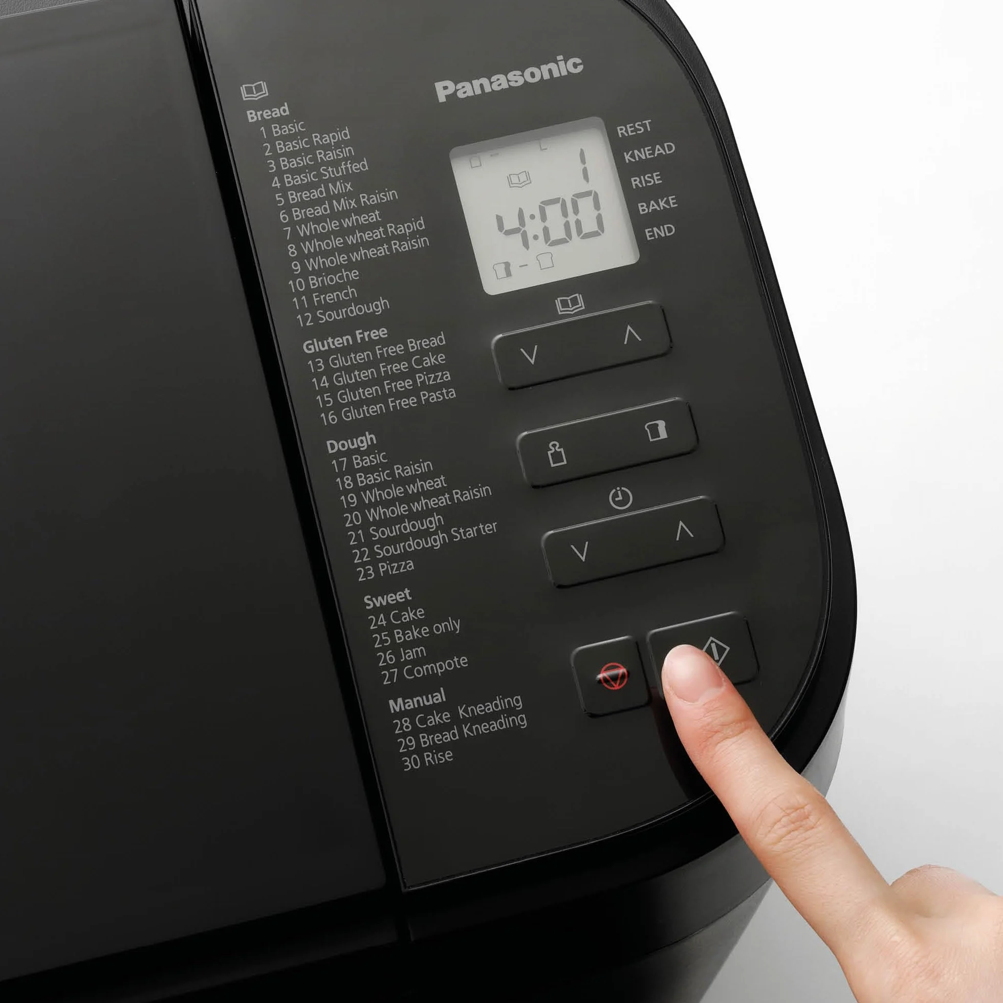 Panasonic SD-R2530 Panificadora Automática con Dispensador, 850 W, Sensor de Temperatura, Temporizador Digital 13H, 30 Programas, Negro