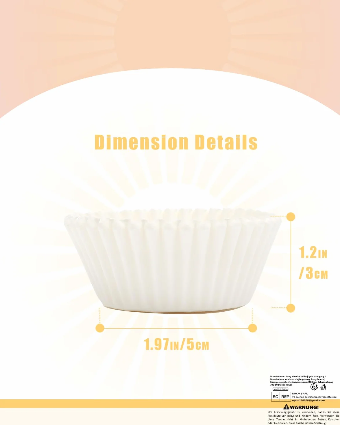 Gcardist 500 moldes blancos para magdalenas y cupcakes, inodoros, calidad alimentaria (tamaño estándar)