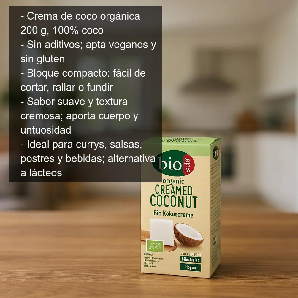 Crema de coco 200g pack de 2 unidades