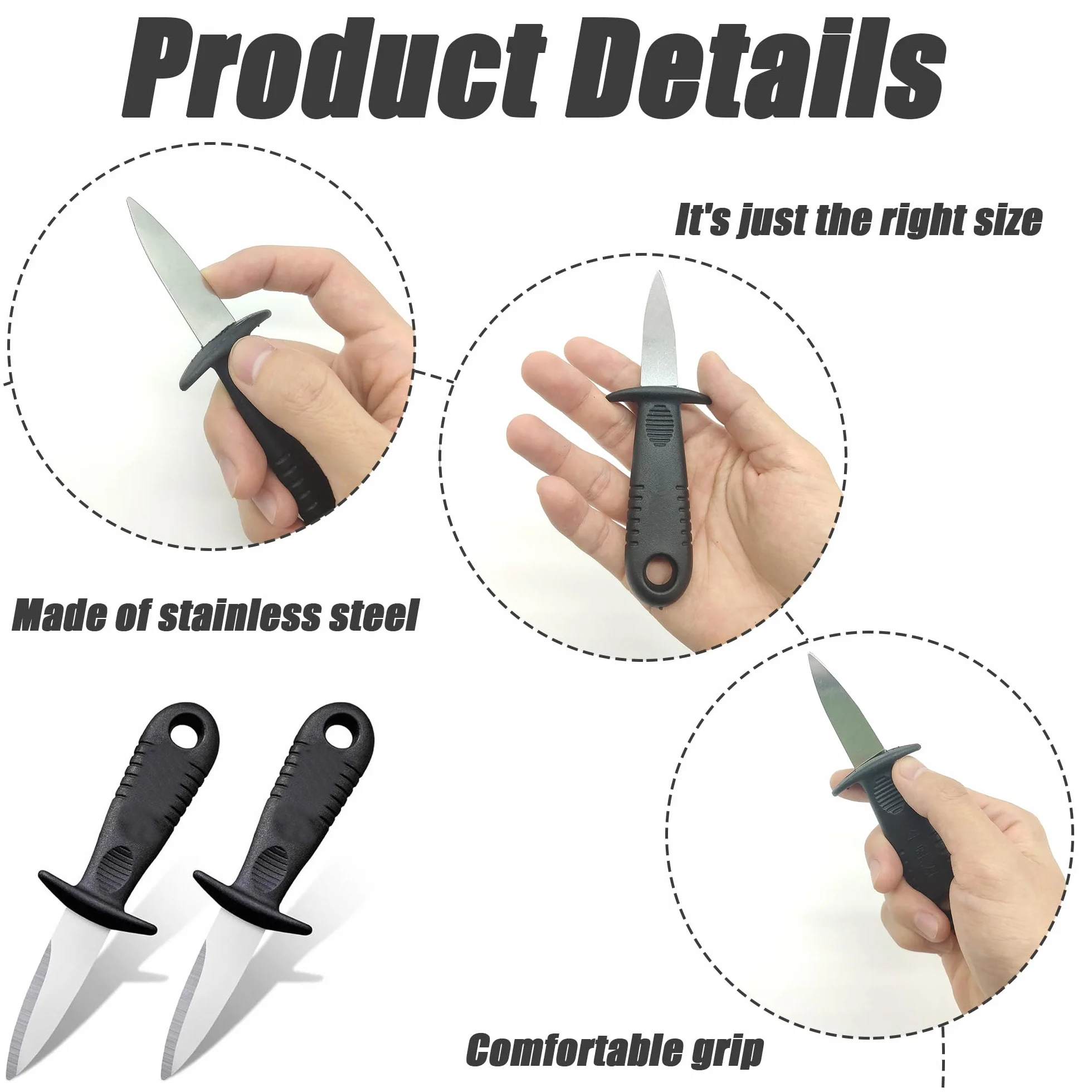 ZAHD 10 Piezas Shucker Set mariscos Cuchillo Ostras Profesional Abre Cuchillo para ostras Acero Inoxidable Abridor De Ostra Cuchillo para ostras de Acero para ostras, mariscos, mejillones (10)