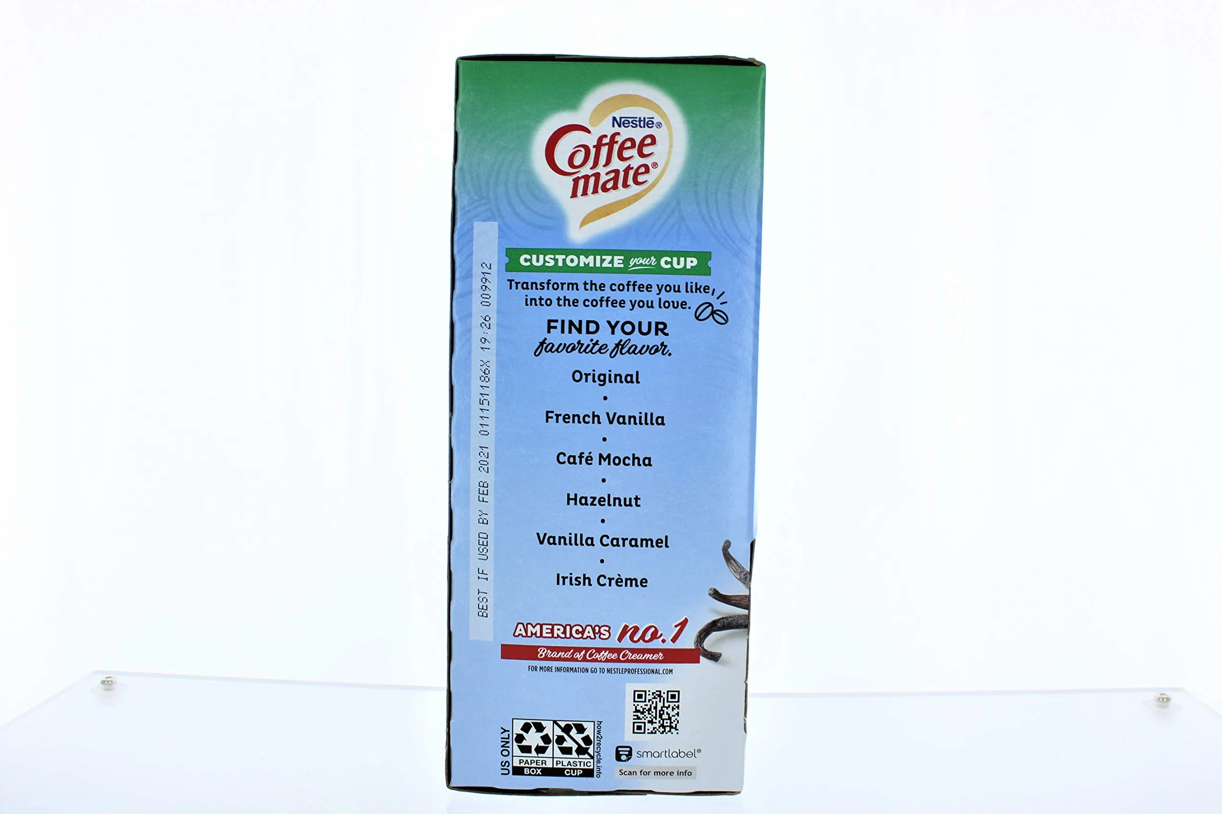 Coffee-mate SF French Vanilla Creamer, .375oz, 50/Box
