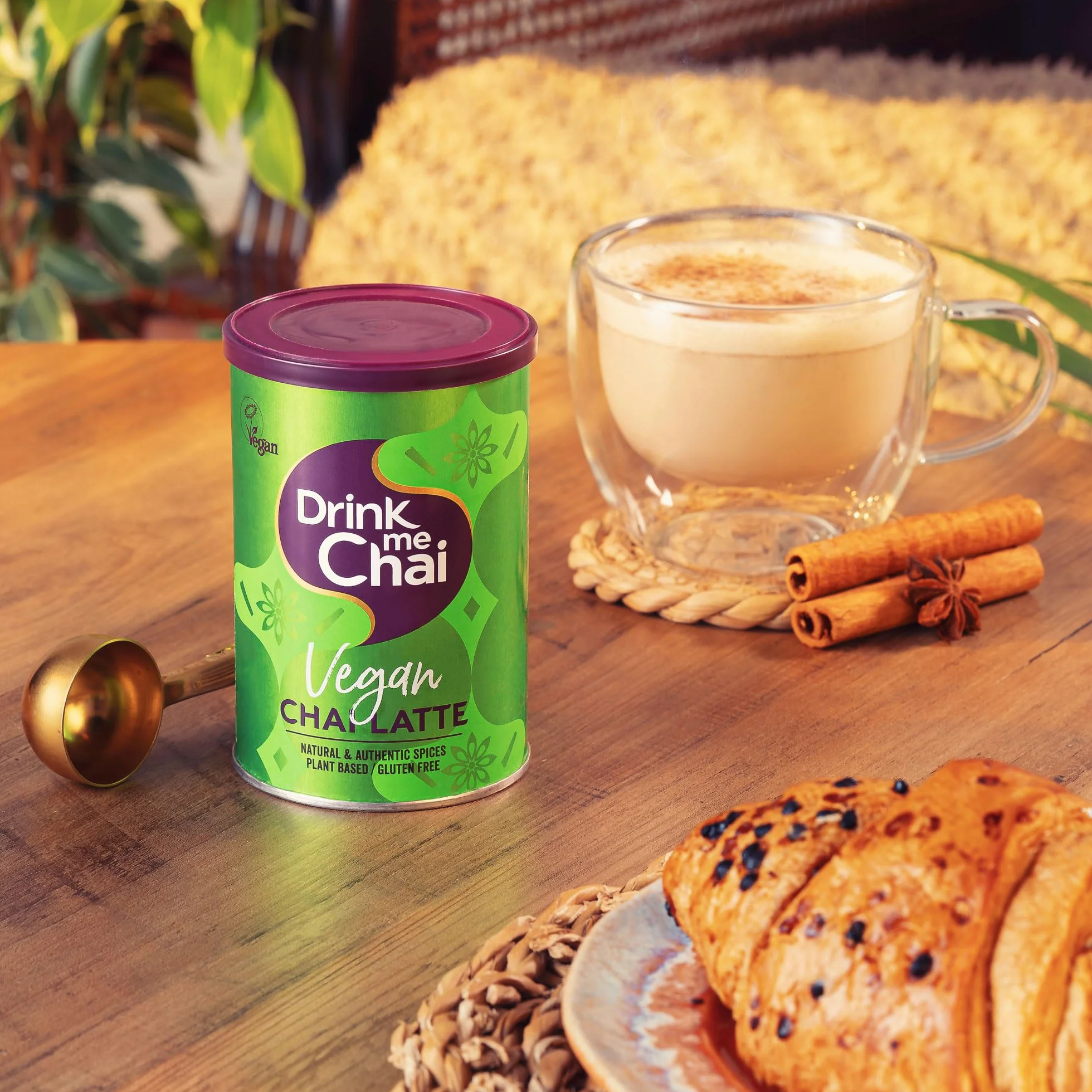 Drink me Chai Chai Latte Vegano 250 g Té en Polvo 16 Porciones