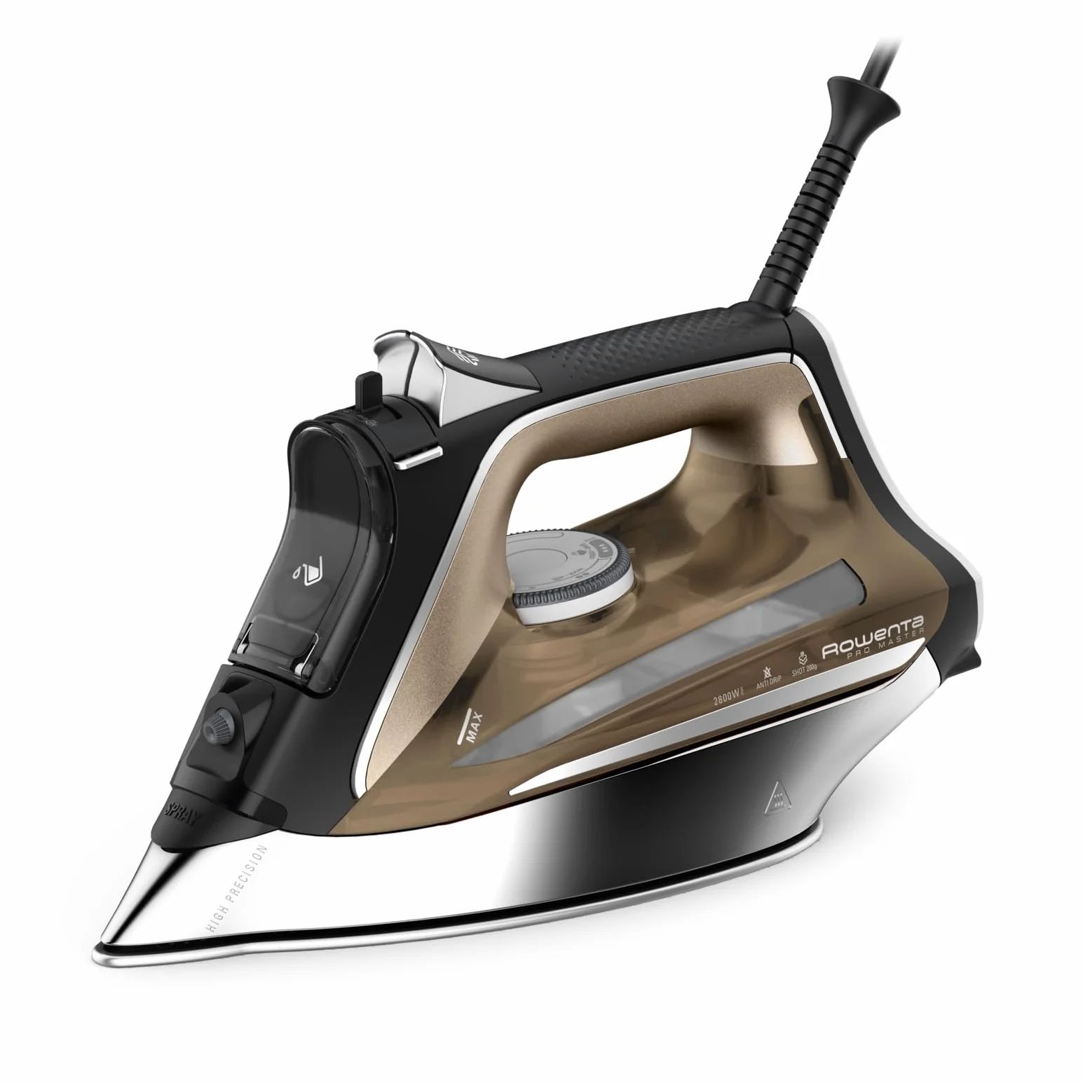 Rowenta Pro Master DW8203D1 – Plancha de Vapor 2800W, Golpe 200 g/min, Vapor Continuo 45 g/min, Suela Microsteam 400 HD, Depósito 310 ml, Antical, Antigoteo, Función Eco y Vapor Vertical