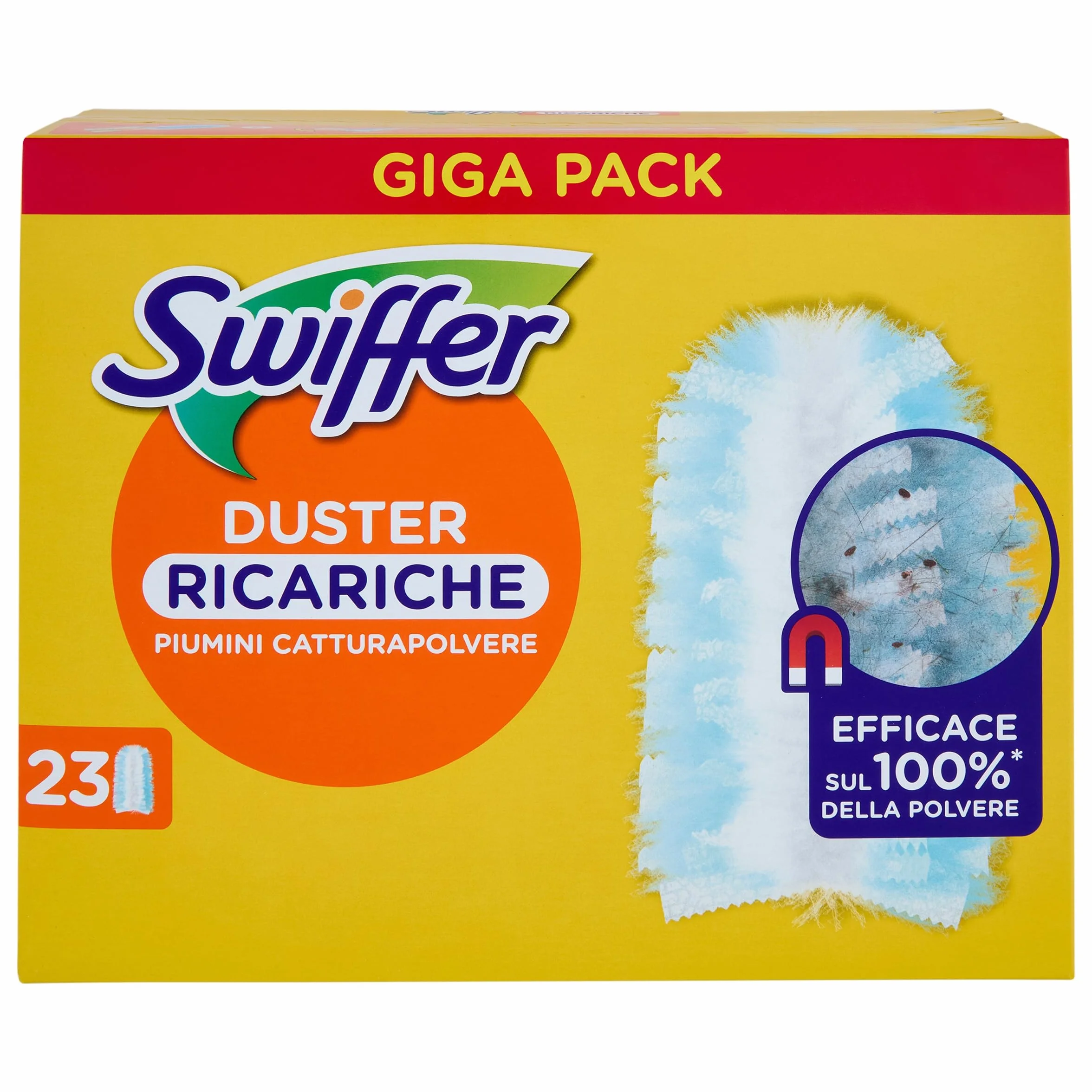 Swiffer Duster Plumero recargas, 23 Unidades, Captura y retiene 3 x más Polvo y Cabello Que un Plumero Tradicional, Limpia sin dispersar el Polvo, Mango se Vende por Separado
