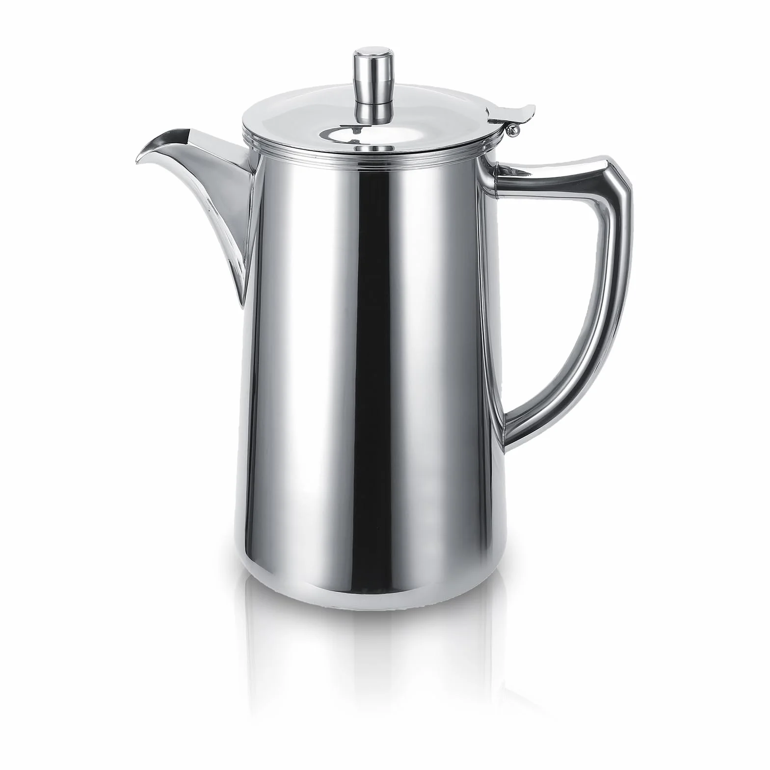 Jarra de agua de acero inoxidable, jarra de agua de metal de 68 onzas con tapa, jarra de café, jarra de leche para el hogar y restaurante para el hogar y el restaurante
