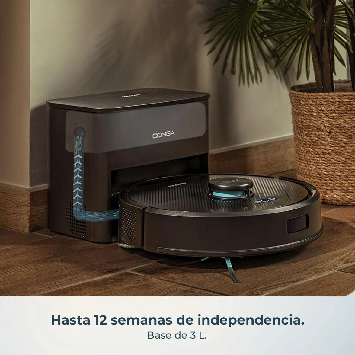 Cecotec Robot Aspirador y Friegasuelos Conga Y50 X-Treme 5000Pa Base Autovaciado 3L Navegación Láser