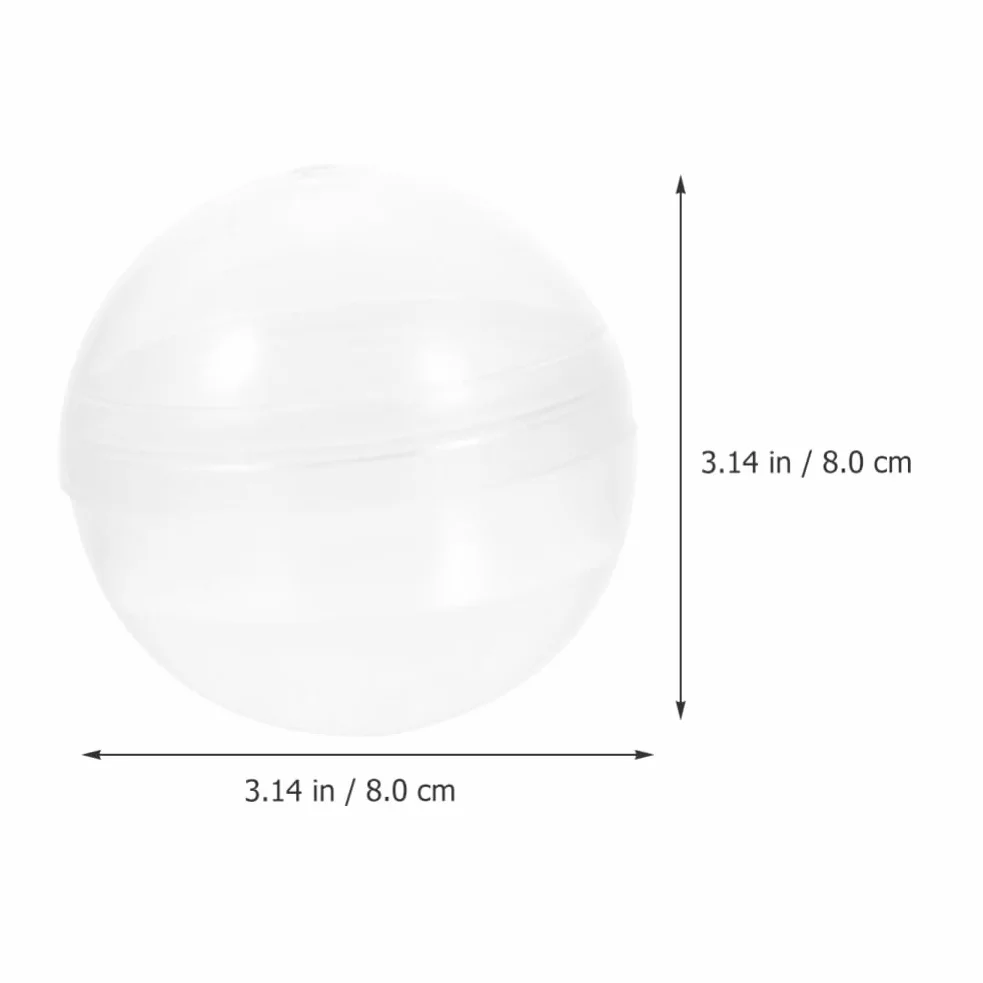 Bolas Transparentes Rellenables de 3.14 Pulgadas para Máquina de Garra Juguetes Dulces Exhibidor y Almacenamiento