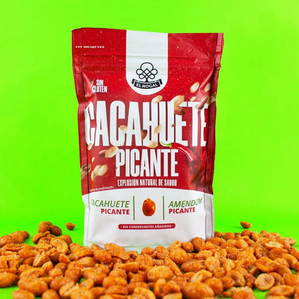 EL NOGAL Frutos Secos Cacahuete Repelado Picante Doypack 125 g